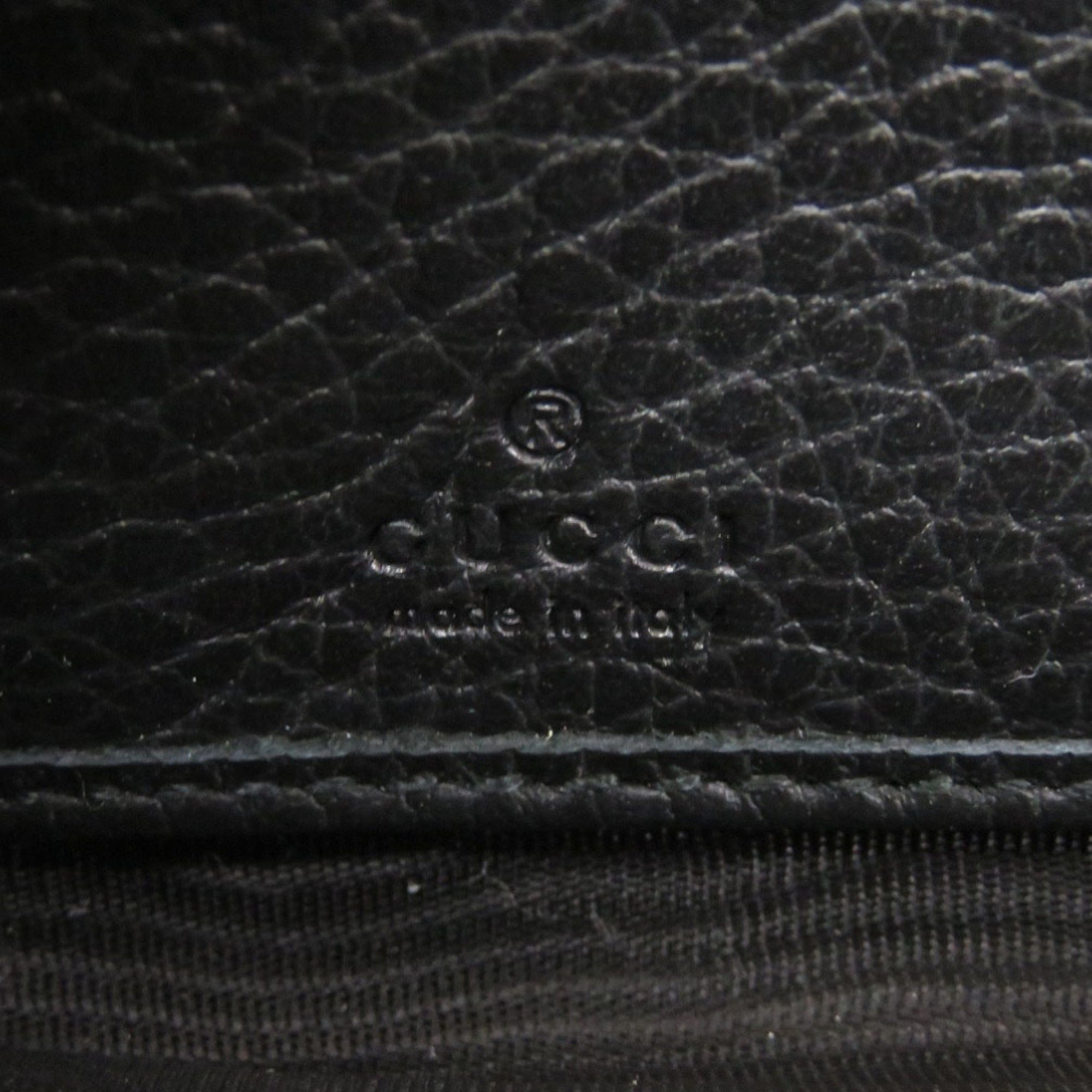 Gucci Black Leather Long Wallet (Bi-Fold) (Pre-Owned)