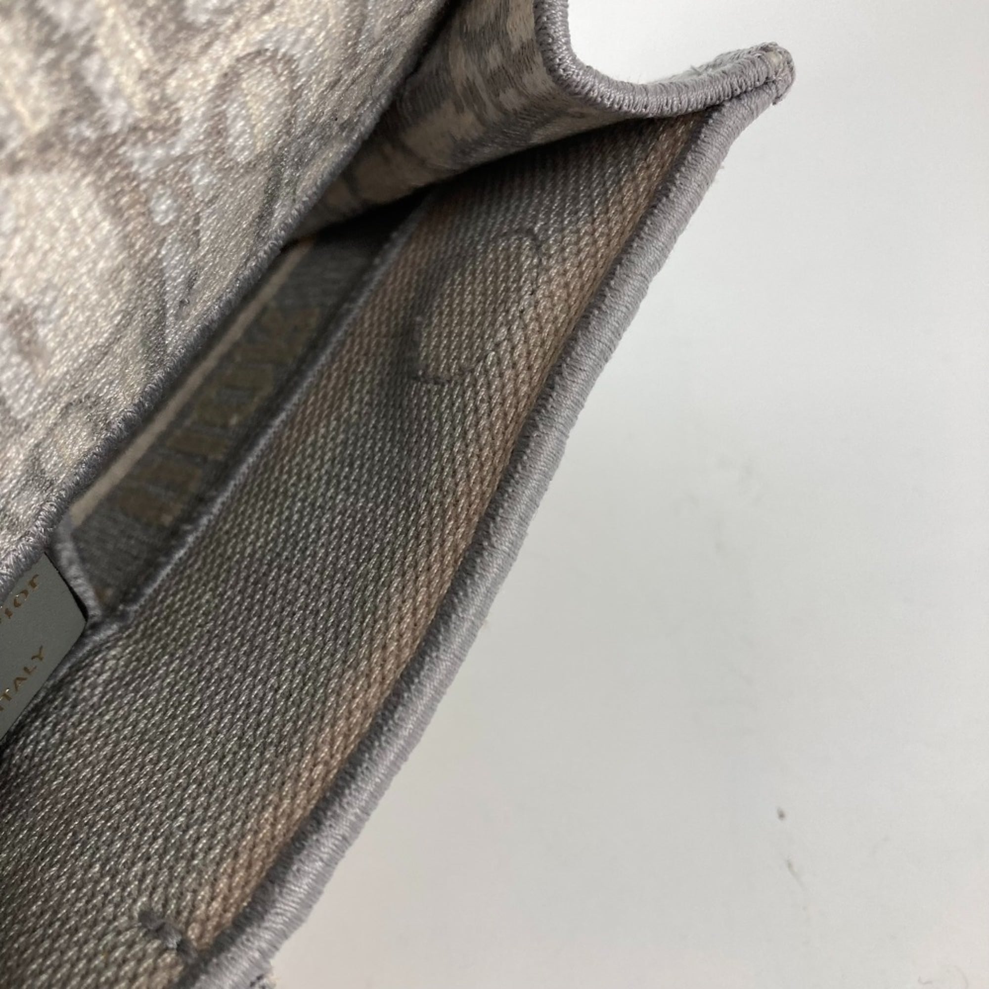 Christian Dior Gray Jacquard Pouch Shoulder Bag (Pre-Owned)
