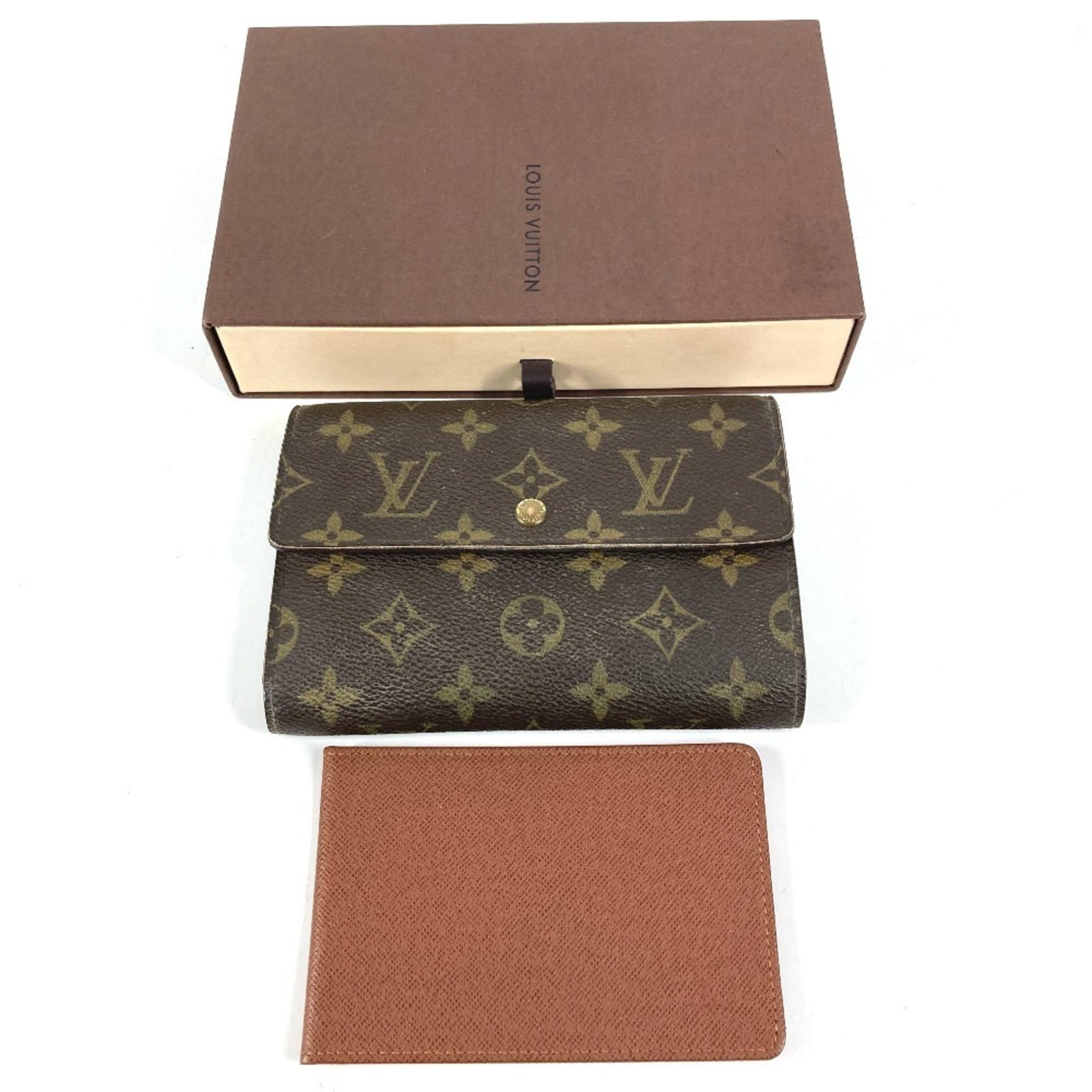 Louis Vuitton Monogram Brown Monogram Wallet (Tri-Fold) (Pre-Owned)