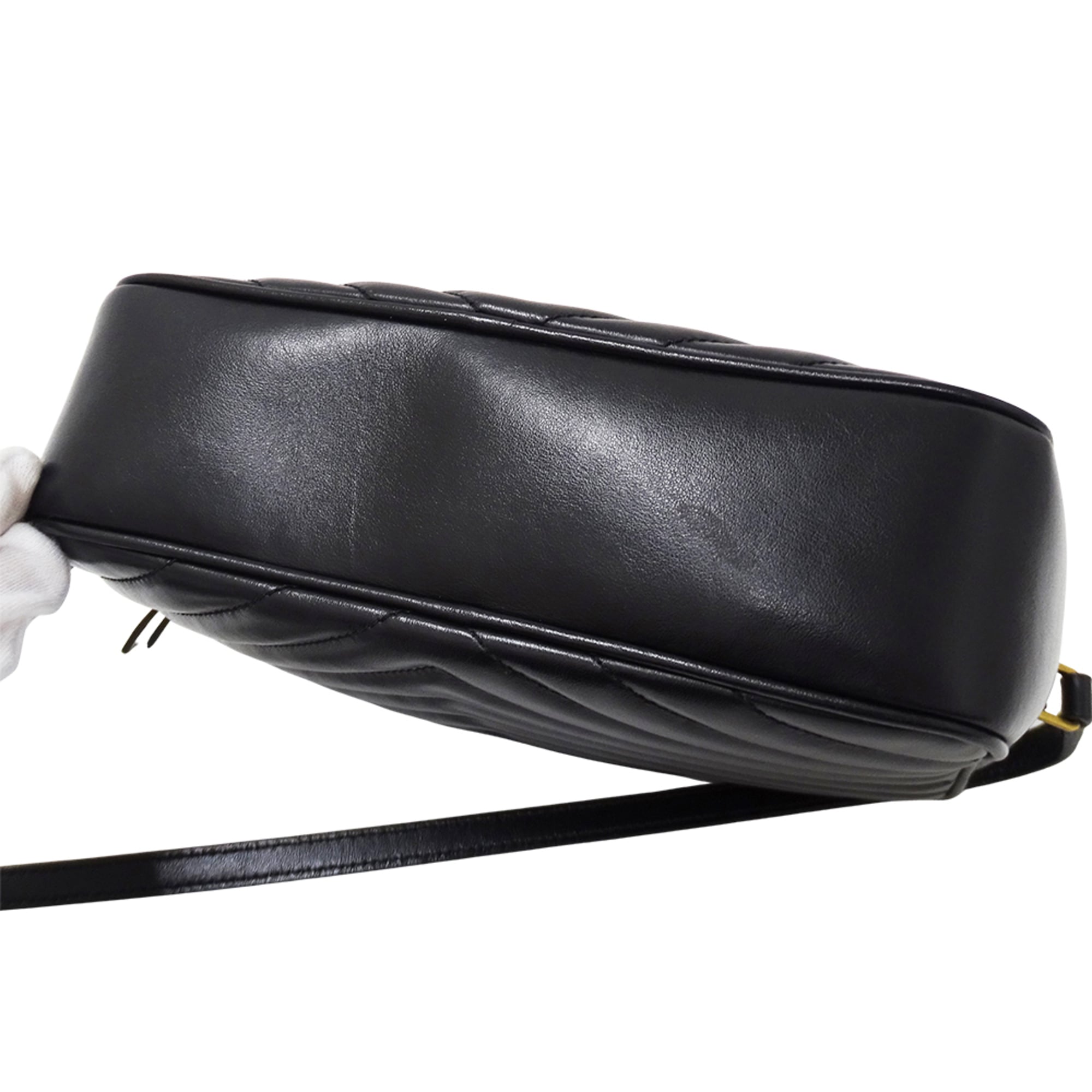 Saint Laurent Black Leather Handbag Shoulder Bag (Pre-Owned)