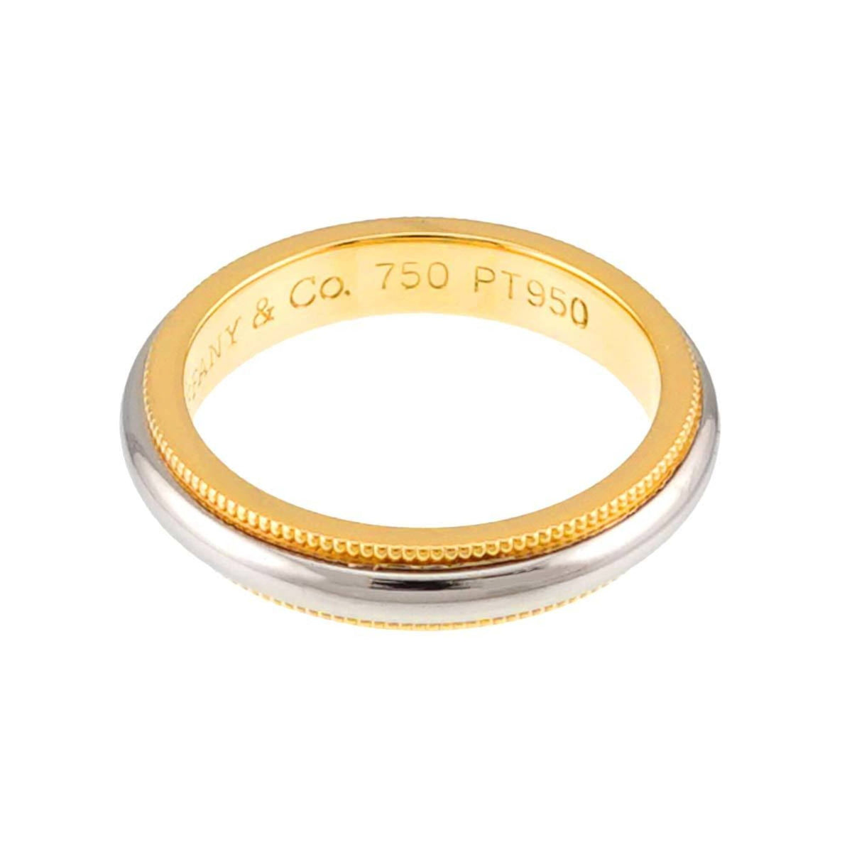 Tiffany Yellow Gold (18K) Platinum 950 Band Ring (Pre-Owned)
