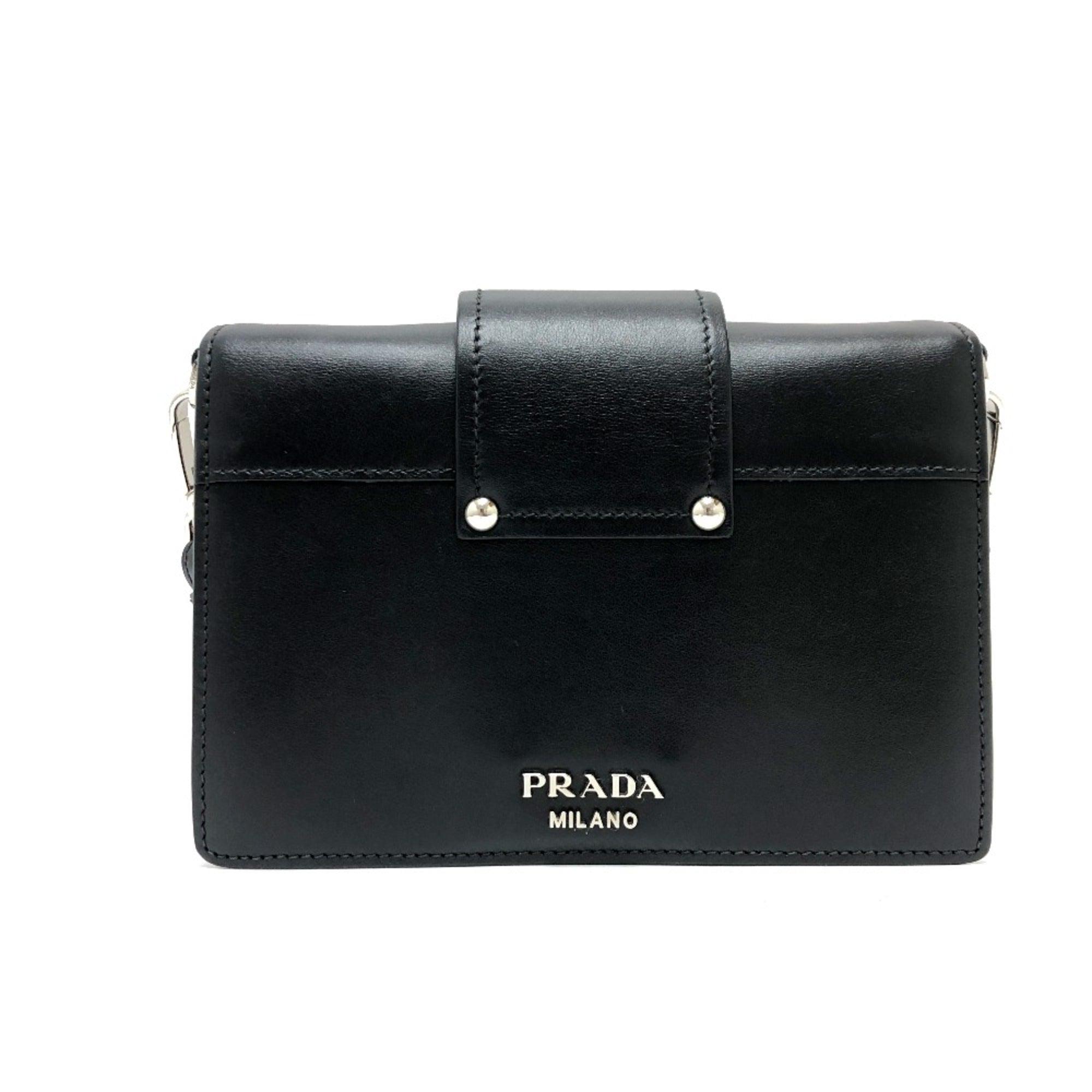 Prada Black Leather Shoulder Bag (Pre-Owned)