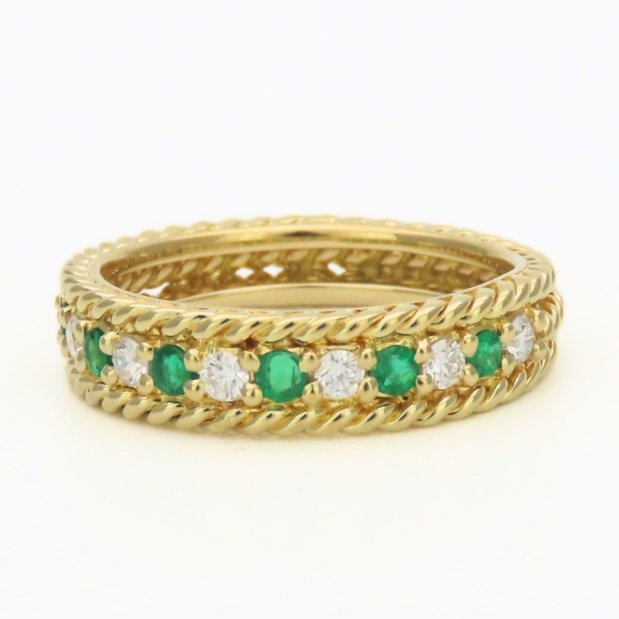 Christian Dior Green Yellow Gold Yellow Gold (18K) Band Ring (Pre-Owned)