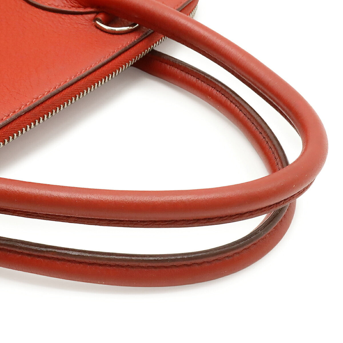 Hermes Red Color Taurillon Clemence Leather Handbag Tote Bag (Pre-Owned)