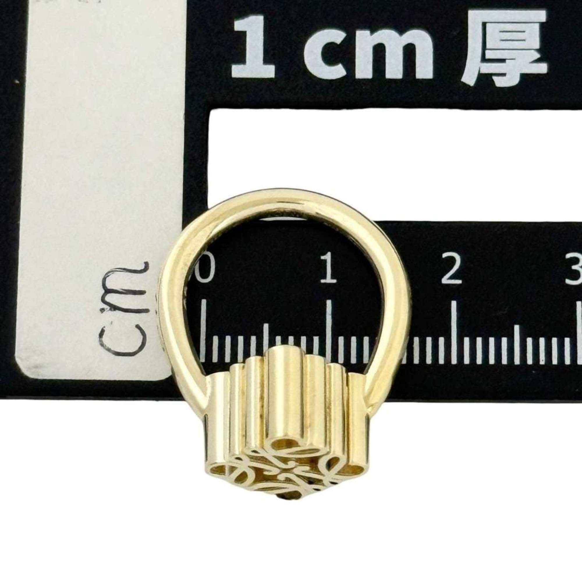 Loewe Gold Plating Silver 925 Band Ring (Pre-Owned)
