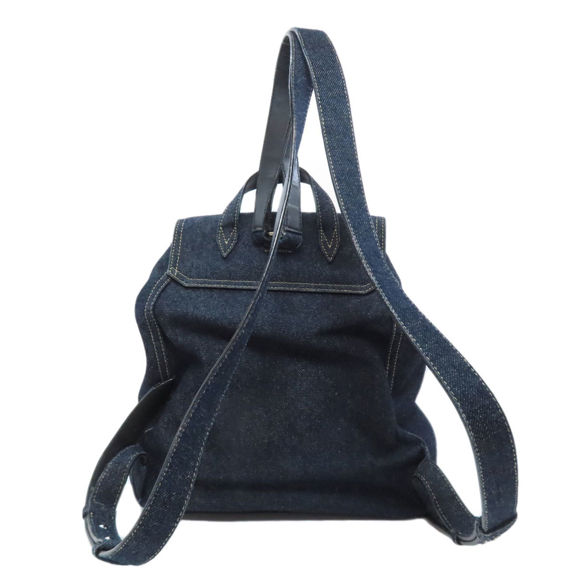 Jimmy Choo Navy Denim Backpack (Pre-Owned)