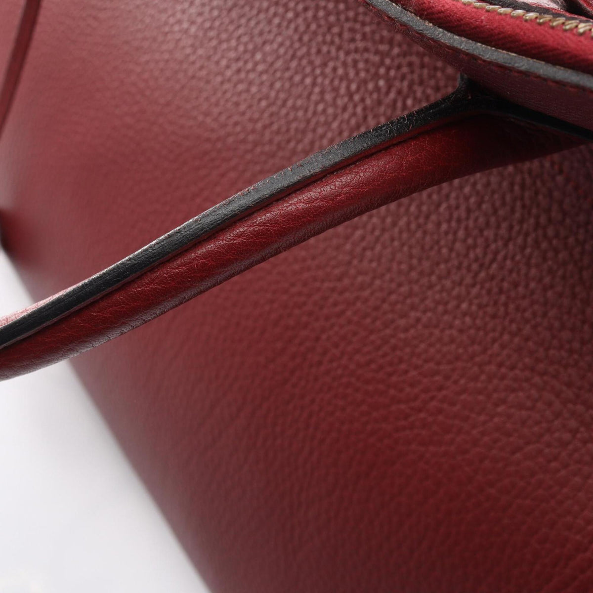 Hermes Bordeaux Rouge H Taurillon Clemence Leather Handbag (Pre-Owned)