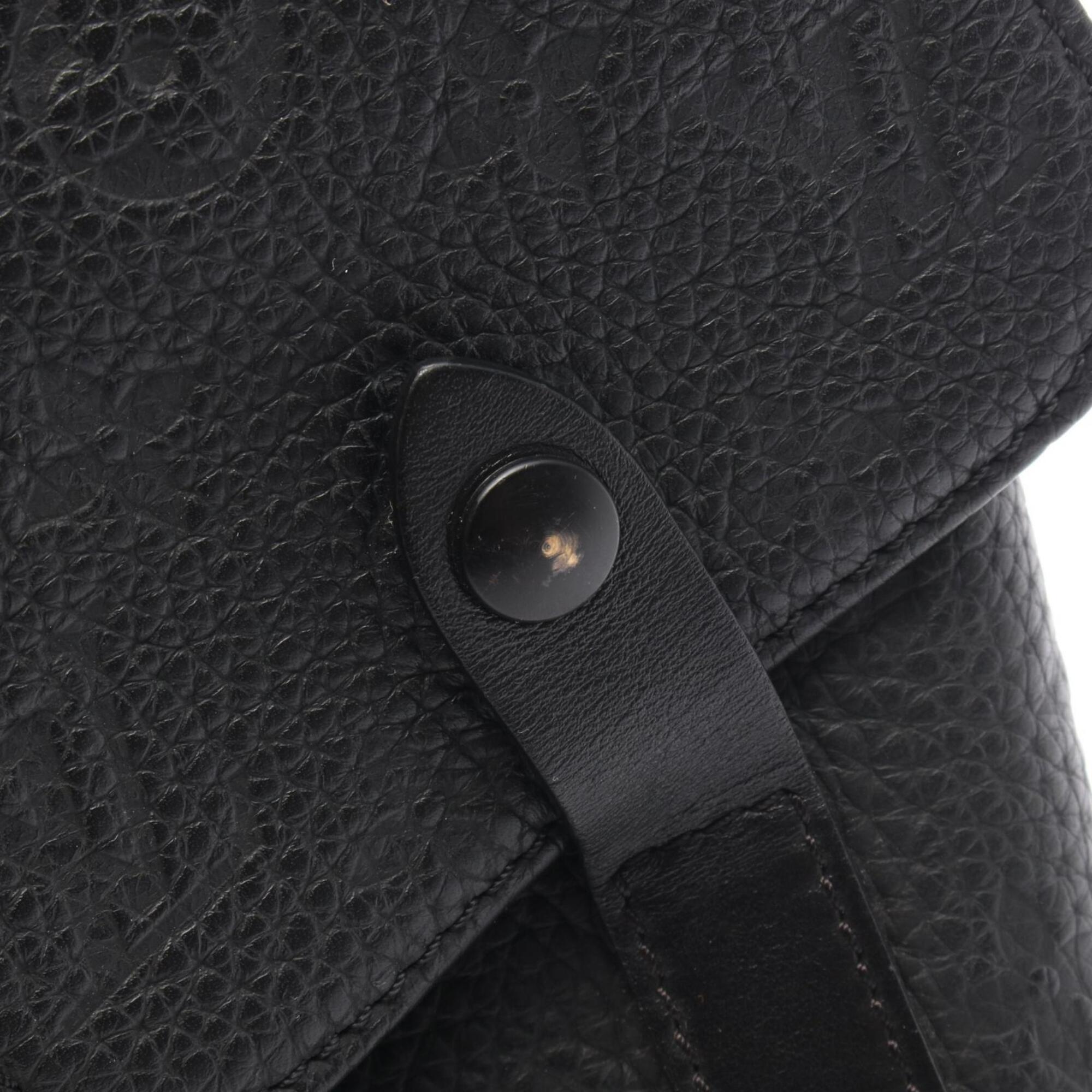 Louis Vuitton Black Noir Leather Backpack (Pre-Owned)