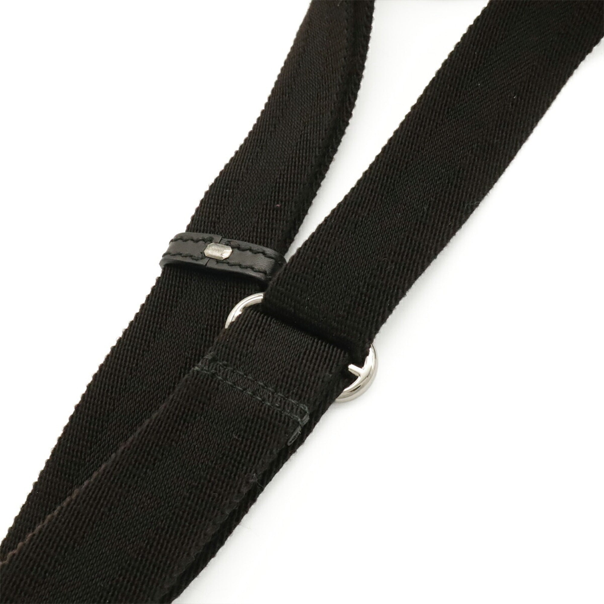 Gucci Black Canvas Leather Messenger Bag Shoulder Bag (Pre-Owned)