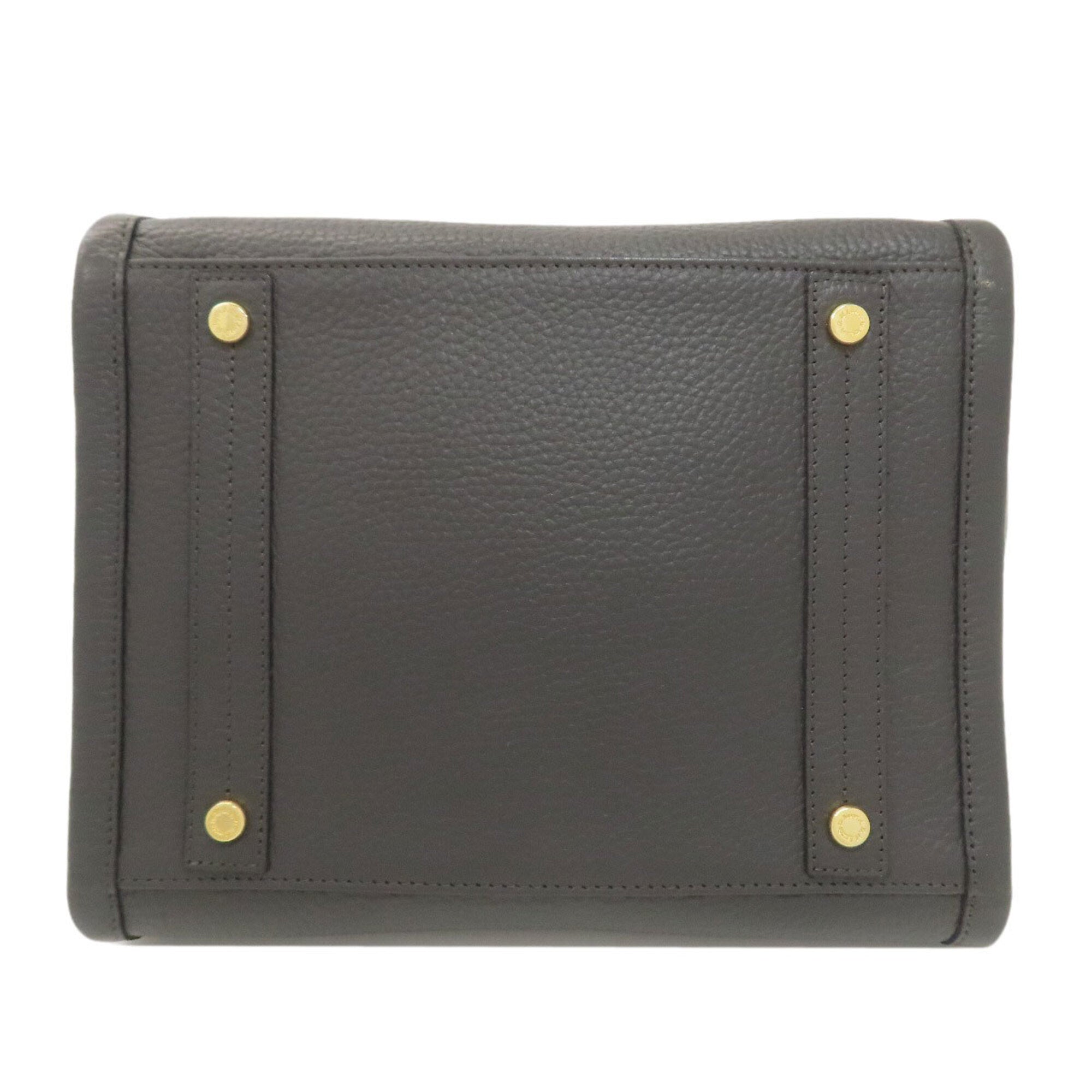 A.D.M.J Gray Leather Handbag (Pre-Owned)
