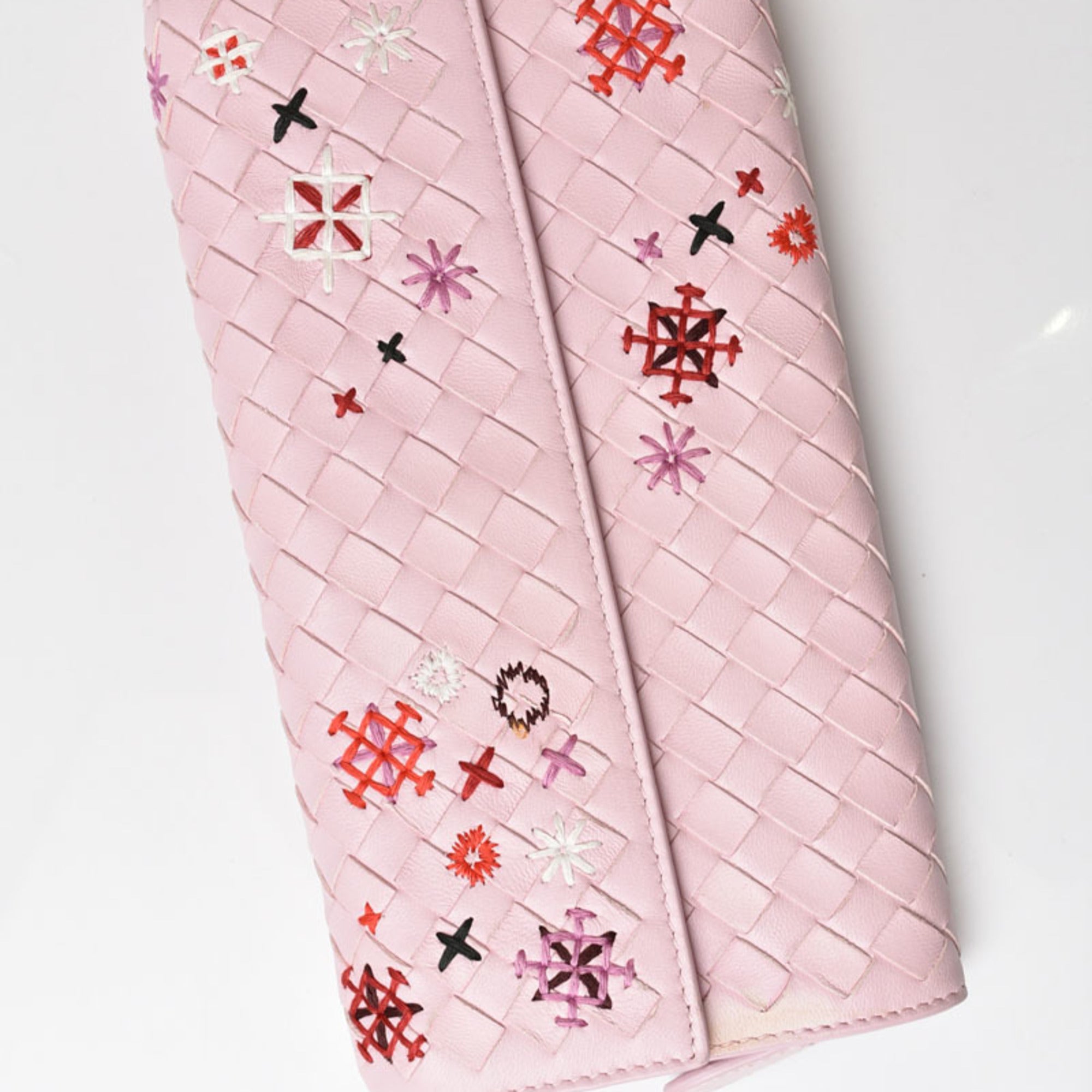 Bottega Veneta Pink Embroidery Coin Purse/Coin Case (Pre-Owned)