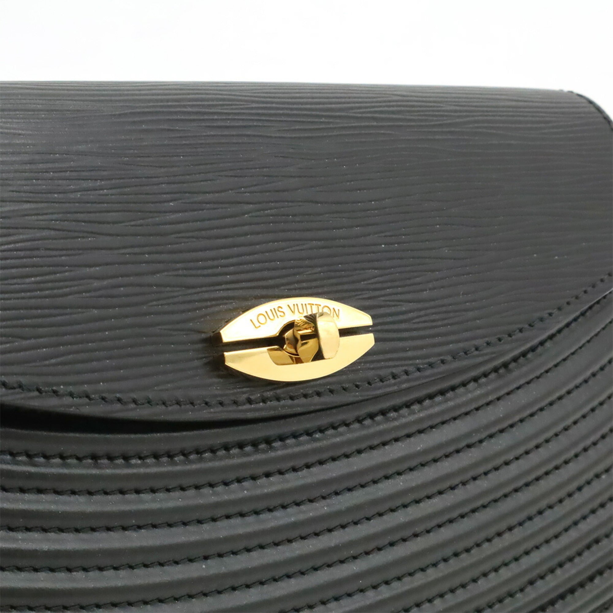 Louis Vuitton Noir Epi Leather Clutch Bag Pochette Shoulder Bag (Pre-Owned)