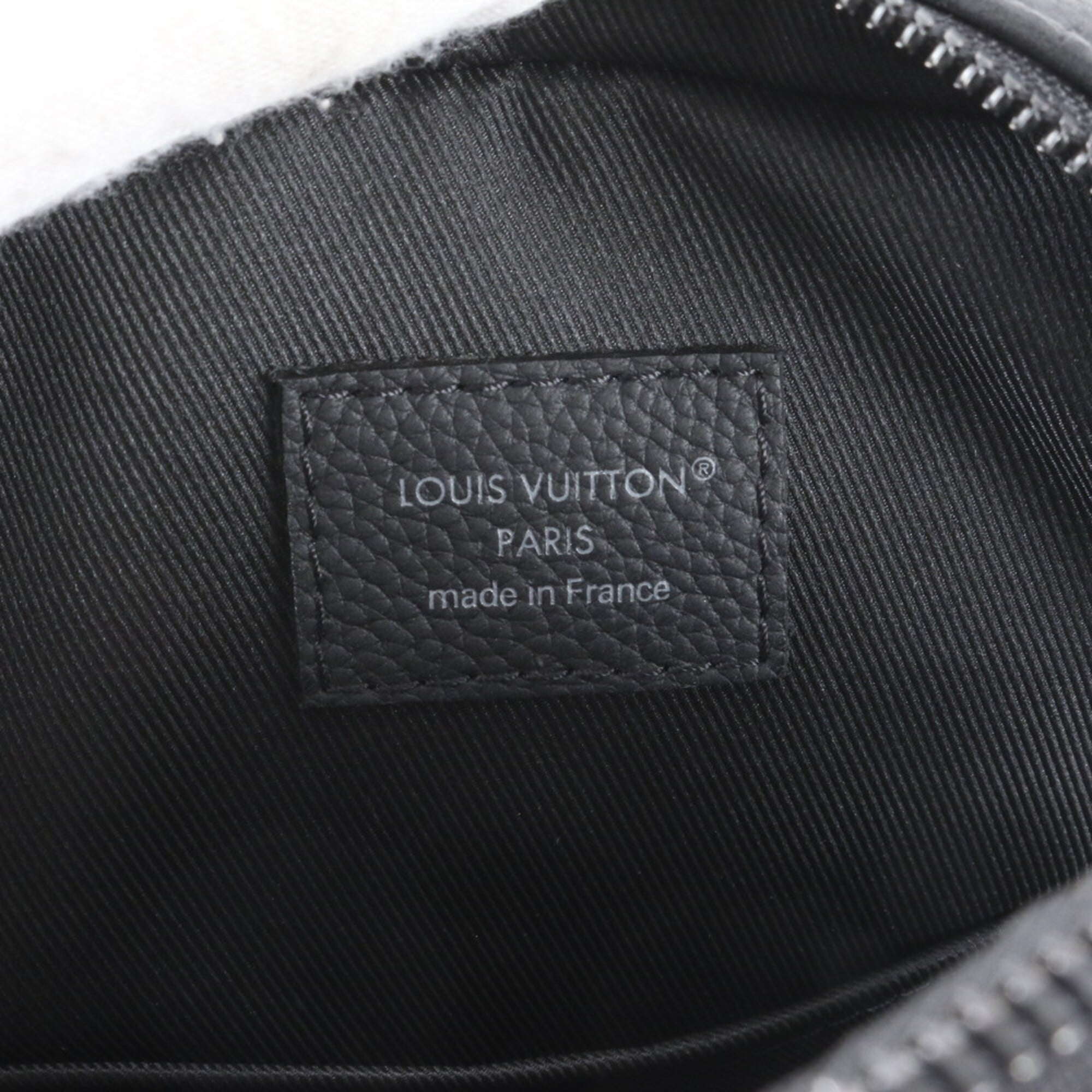 Louis Vuitton Noir Leather Coated Canvas Sling Bag (Pre-Owned)