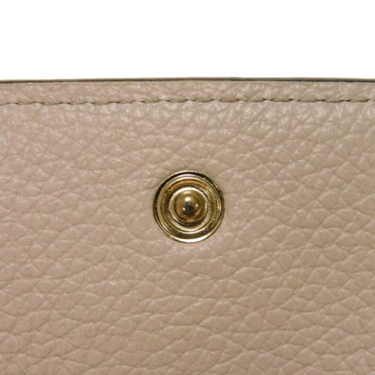 Chloé Gray Leather Long Wallet (Bi-Fold) (Pre-Owned)