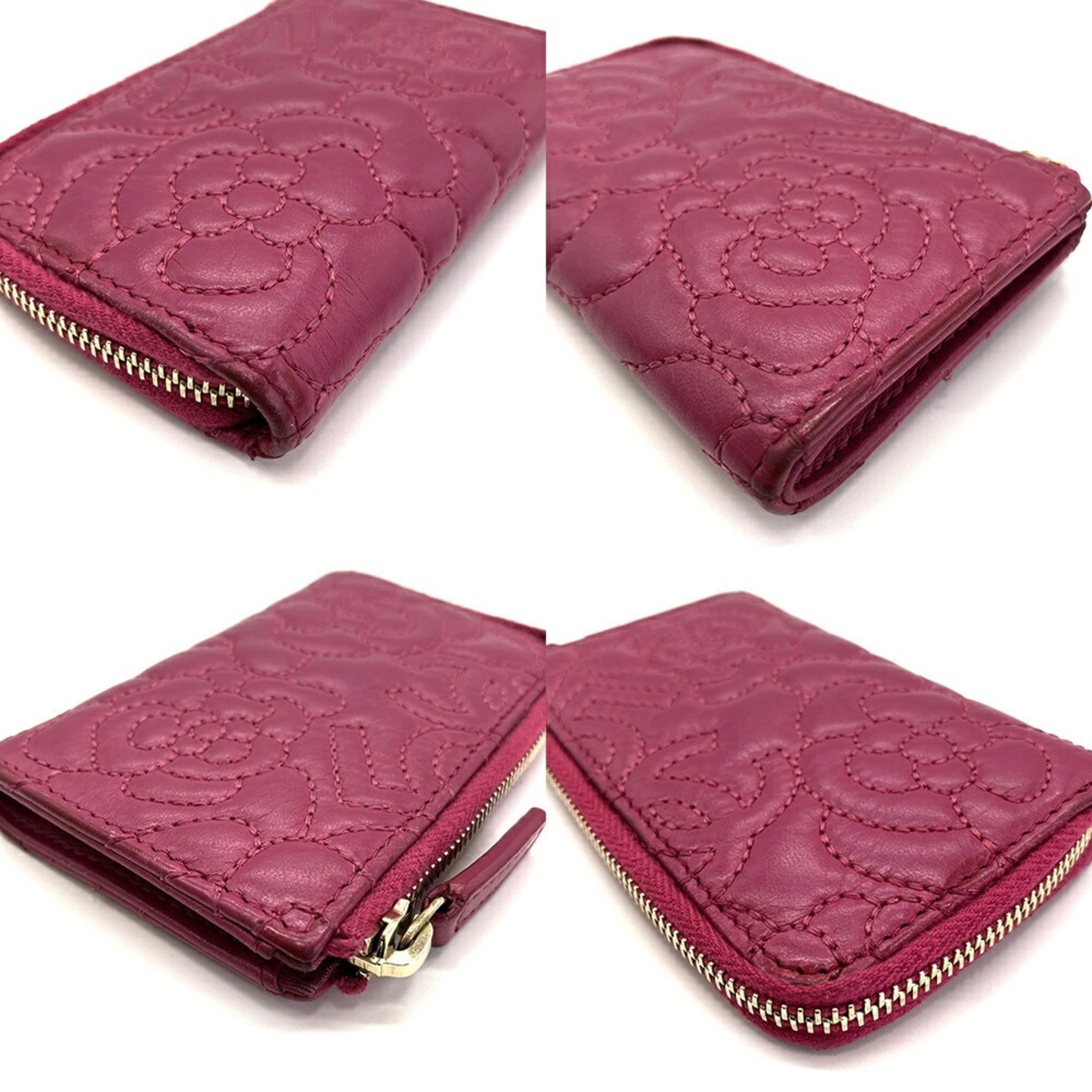 Chanel Pink Red Color Coin Purse/Coin Case (Pre-Owned)
