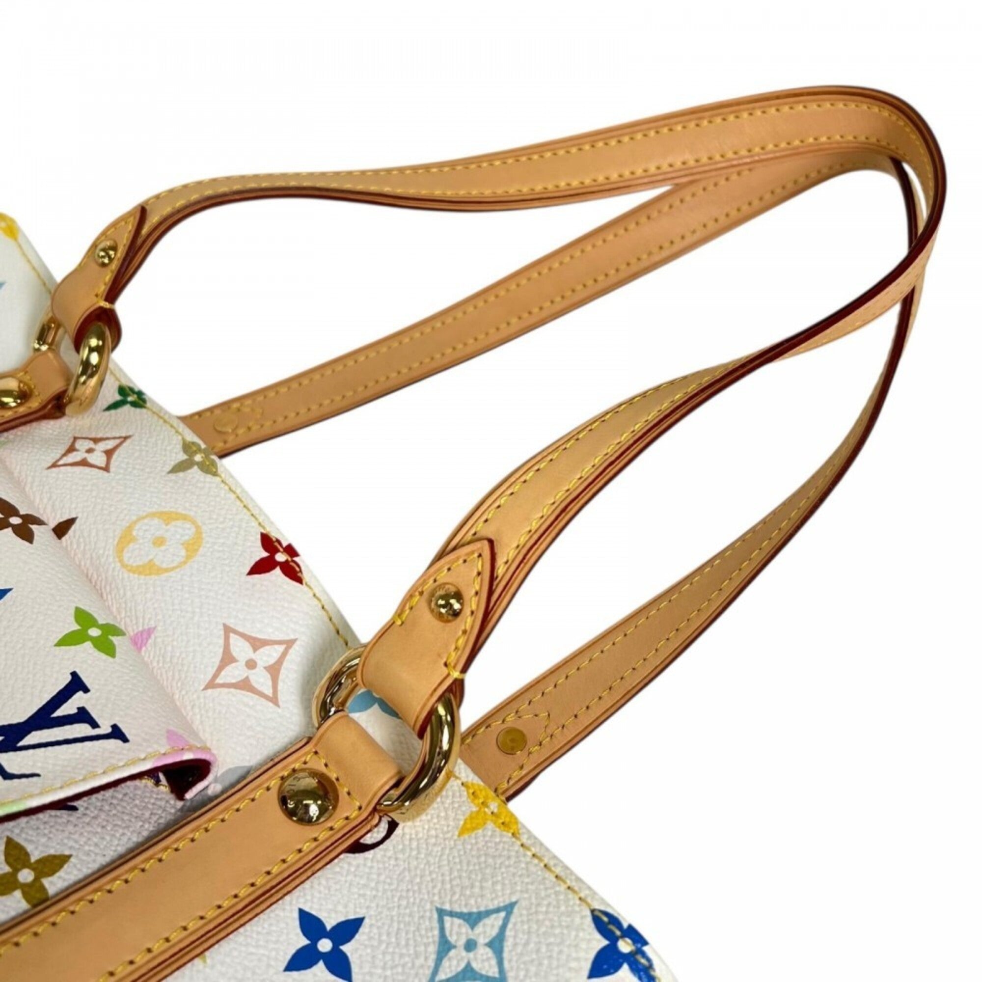 Louis Vuitton White Monogram Multicolore Handbag (Pre-Owned)