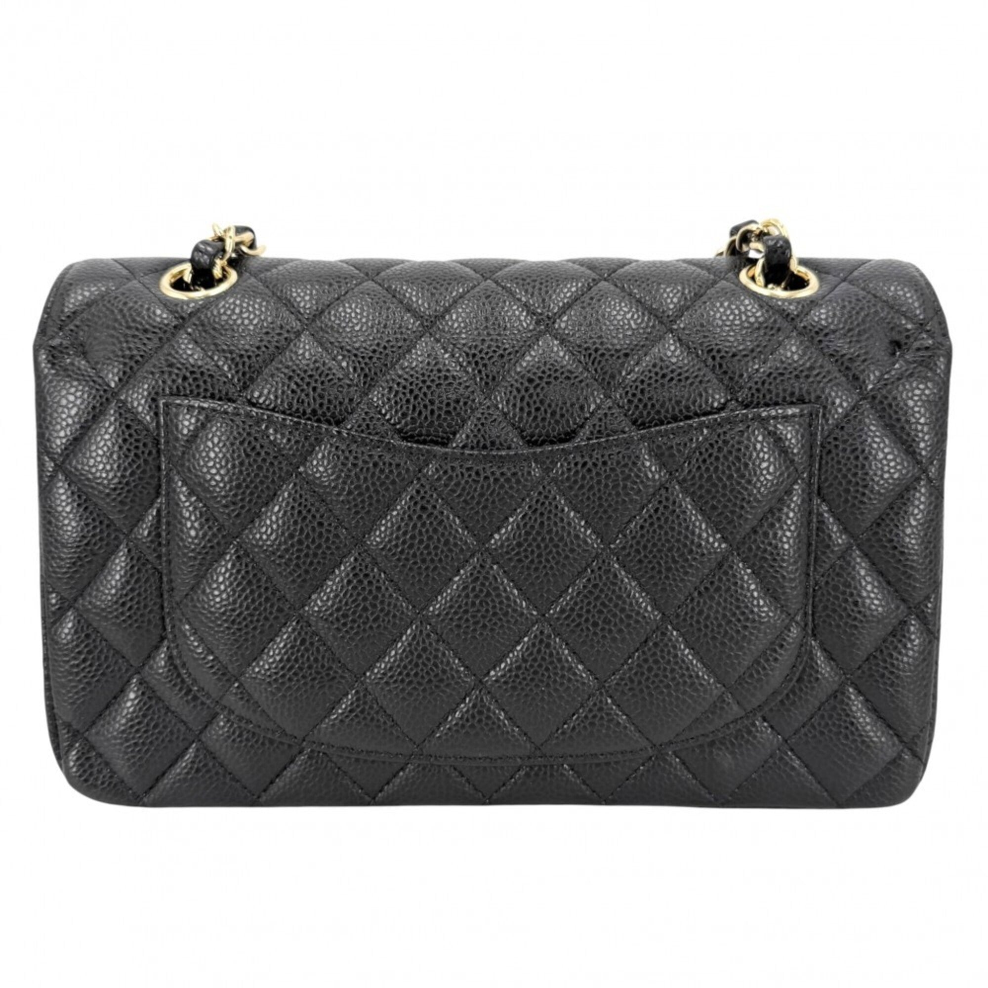 Chanel Matelasse Black Grained Calfskin Shoulder Bag (Pre-Owned)