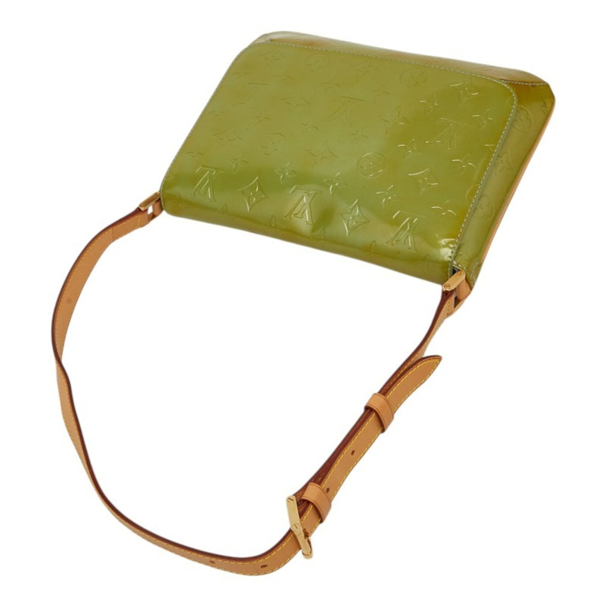 Louis Vuitton Monogram Vernis Baby Blue Green Patent Leather Shoulder Bag (Pre-Owned)