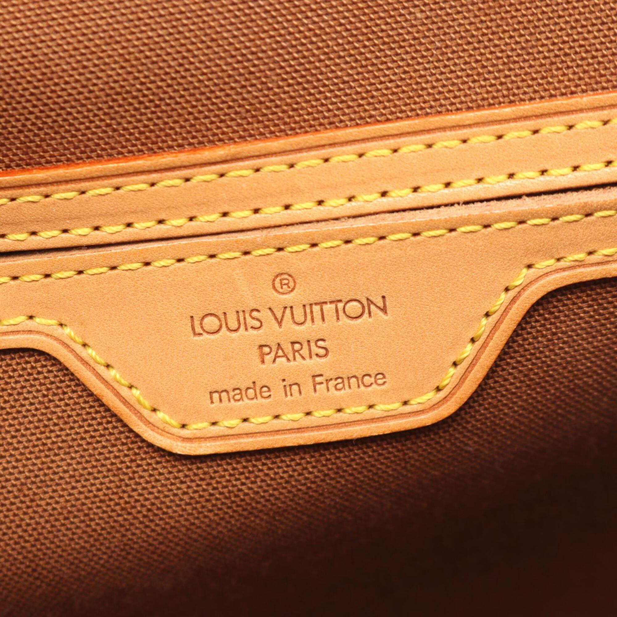 Louis Vuitton Monogram Brown Coated Canvas Leather Handbag (Pre-Owned)
