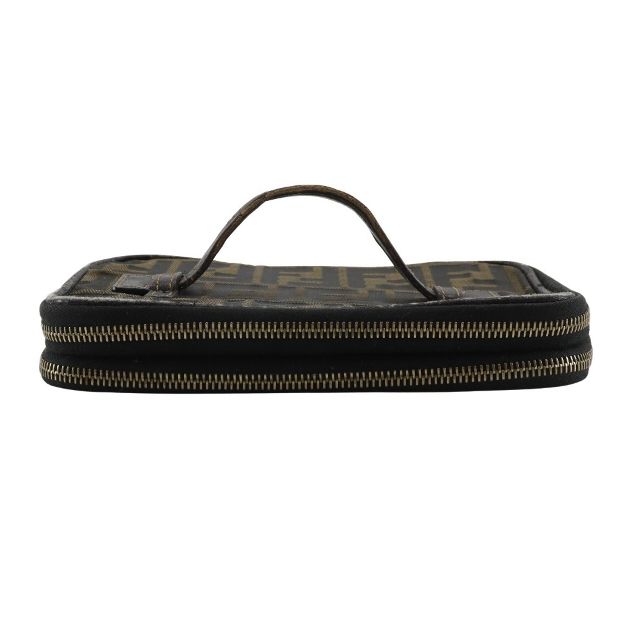 Fendi Brown Nylon Canvas Pouch (Pre-Owned)