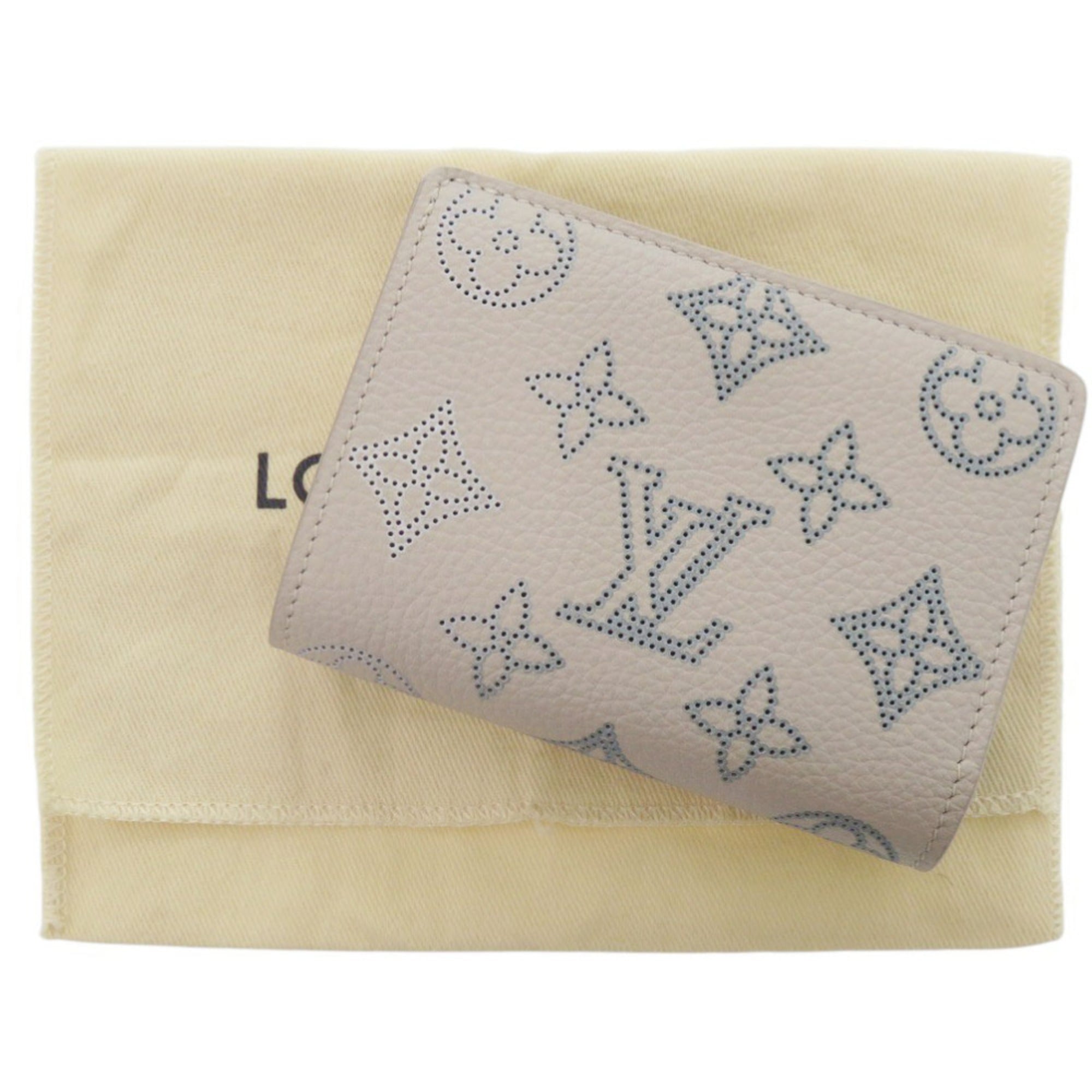 Louis Vuitton Blue Pink Mahina Leather Wallet (Bi-Fold) (Pre-Owned)