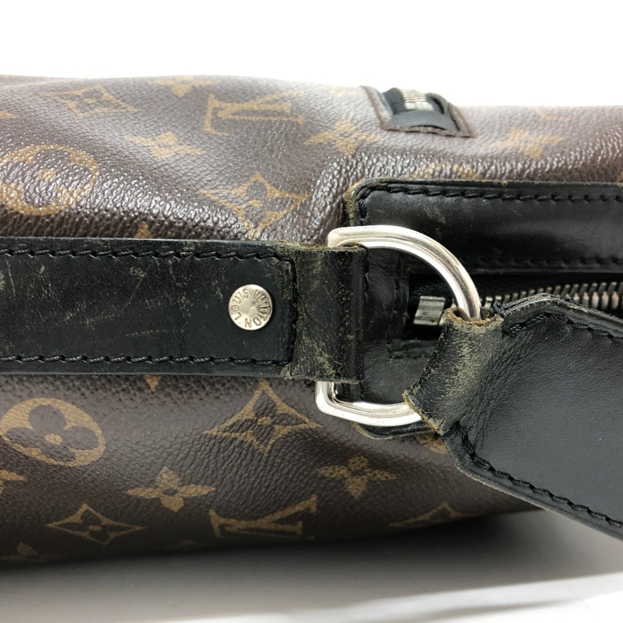 Louis Vuitton Black Brown Monogram Canvas Shoulder Bag (Pre-Owned)