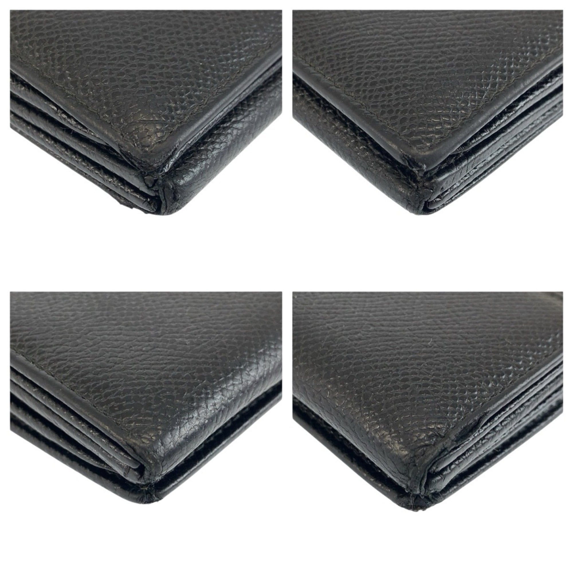 Bvlgari Black Leather Long Wallet (Bi-Fold) (Pre-Owned)