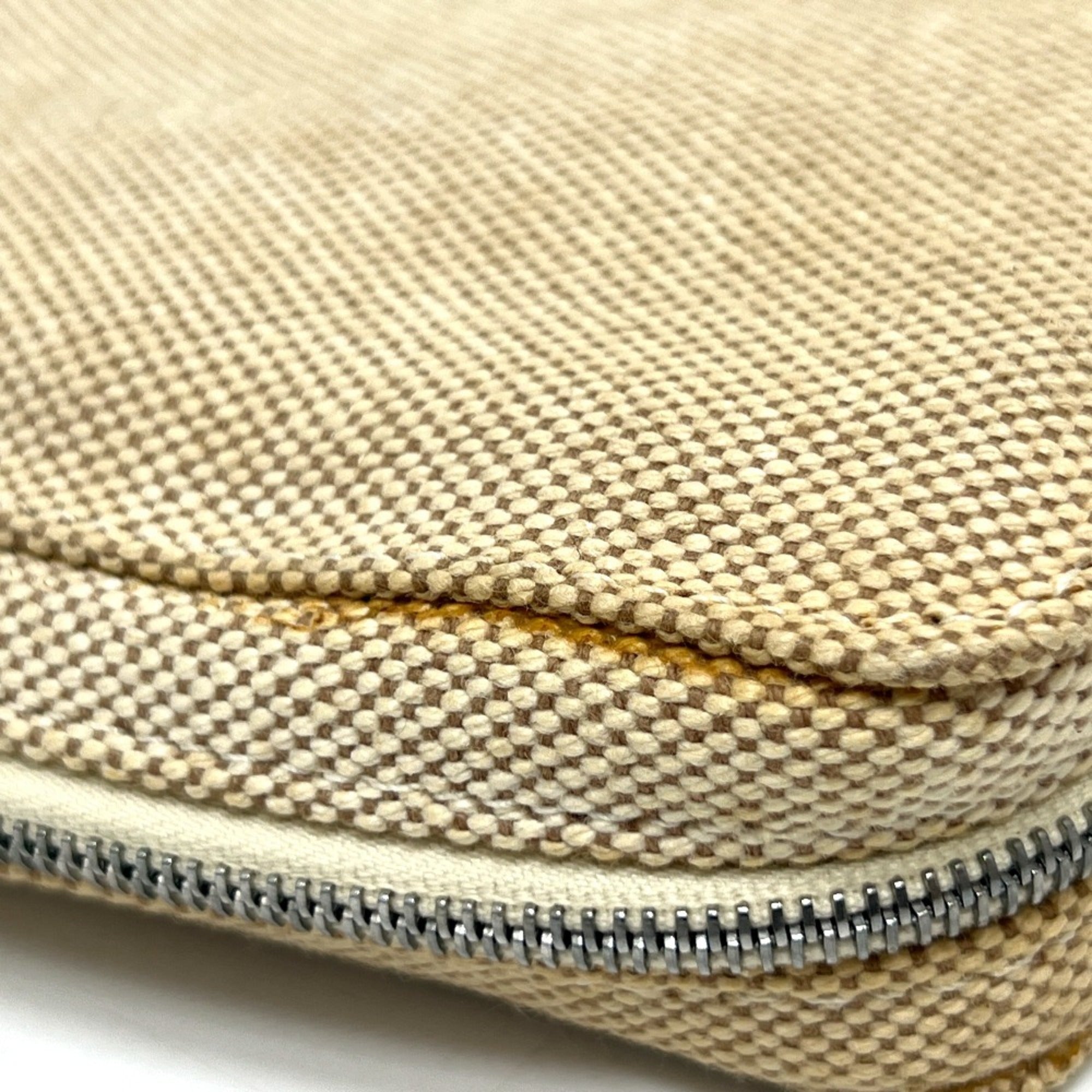 Hermes Beige Brown Yellow Toile H Pouch (Pre-Owned)