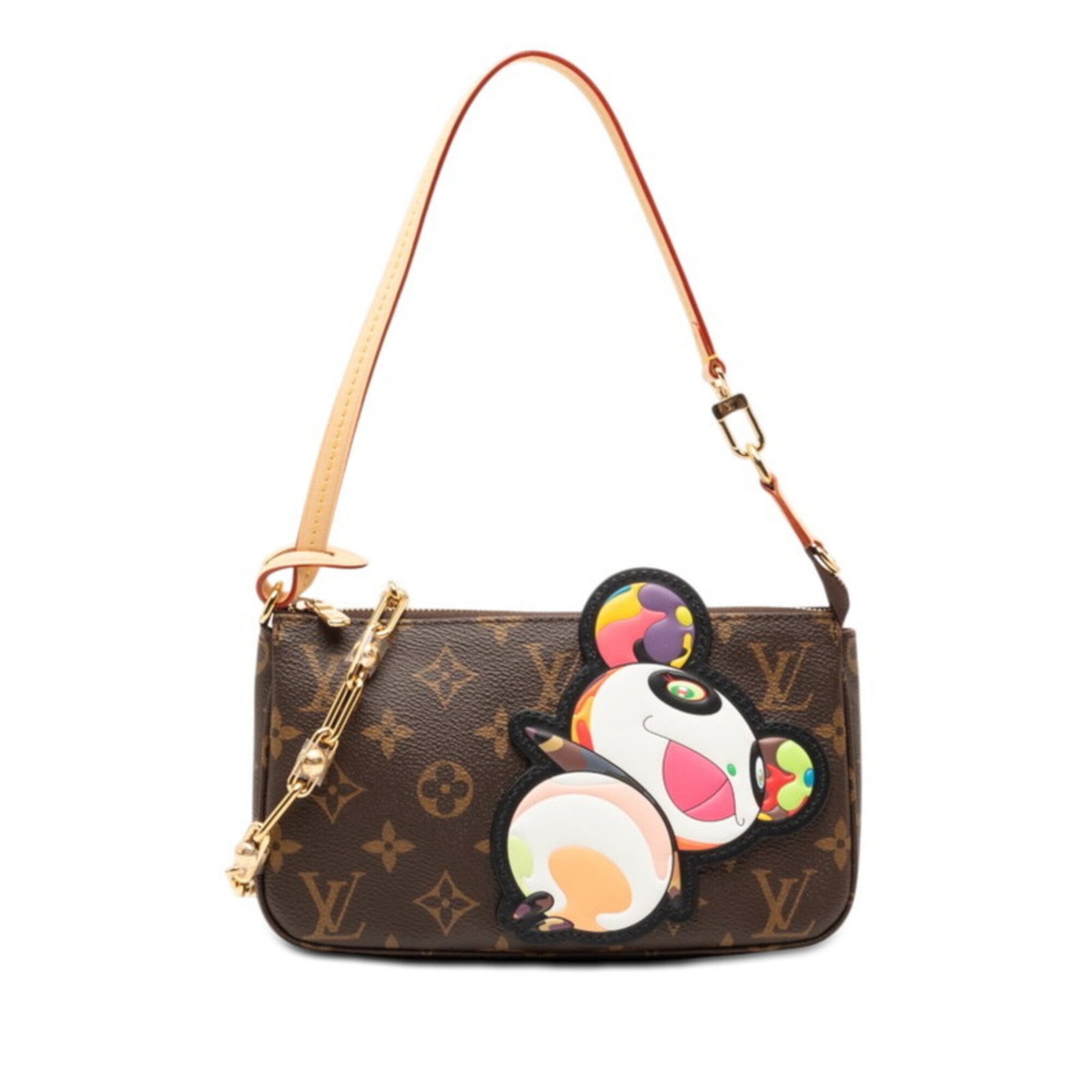 Louis Vuitton Monogram Panda Brown Pvc Leather Handbag Pochette (Pre-Owned)
