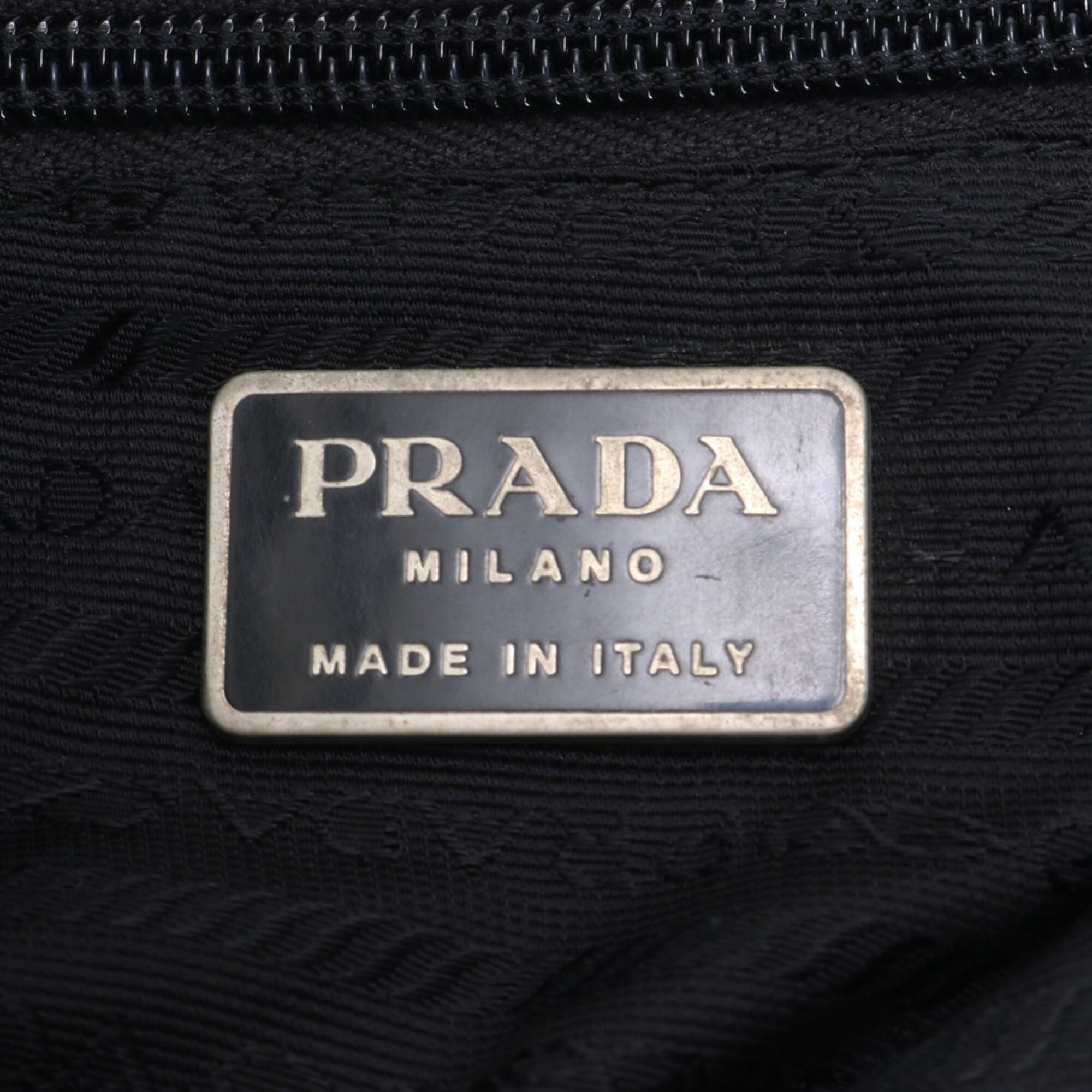 Prada Green Nylon Leather Backpack Handbag (Pre-Owned)