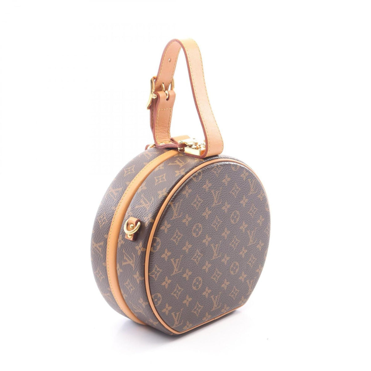 Louis Vuitton Brown Coated Canvas Leather Handbag Pouch (Pre-Owned)