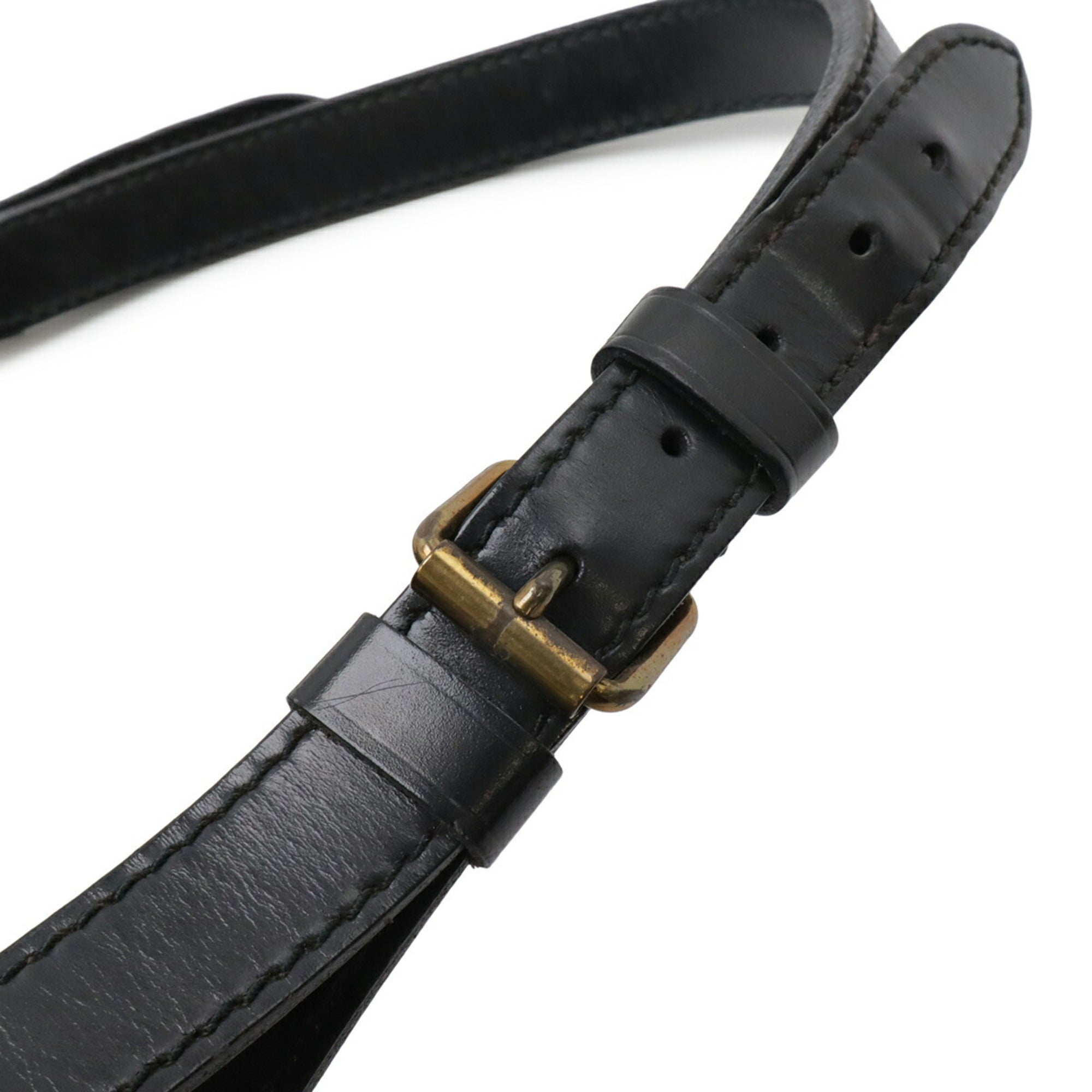 Louis Vuitton Black Noir Epi Leather Shoulder Bag (Pre-Owned)