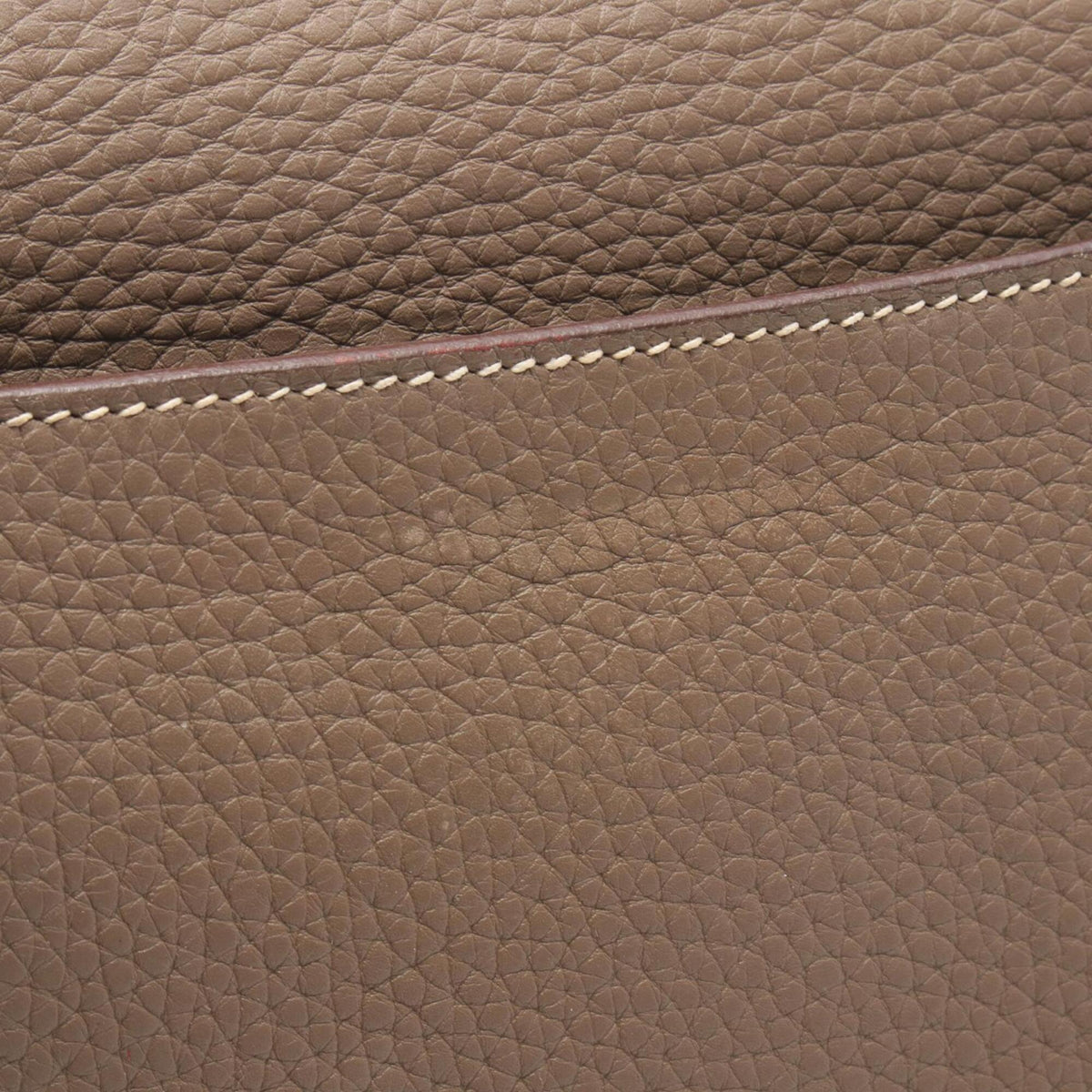 Hermes Gray Taurillon Clemence Leather Leather Handbag (Pre-Owned)