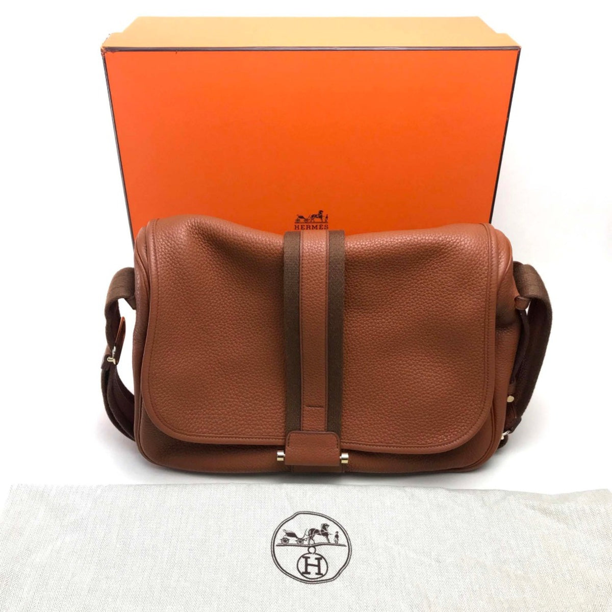 Hermes Brown Leather Shoulder Bag (Pre-Owned)