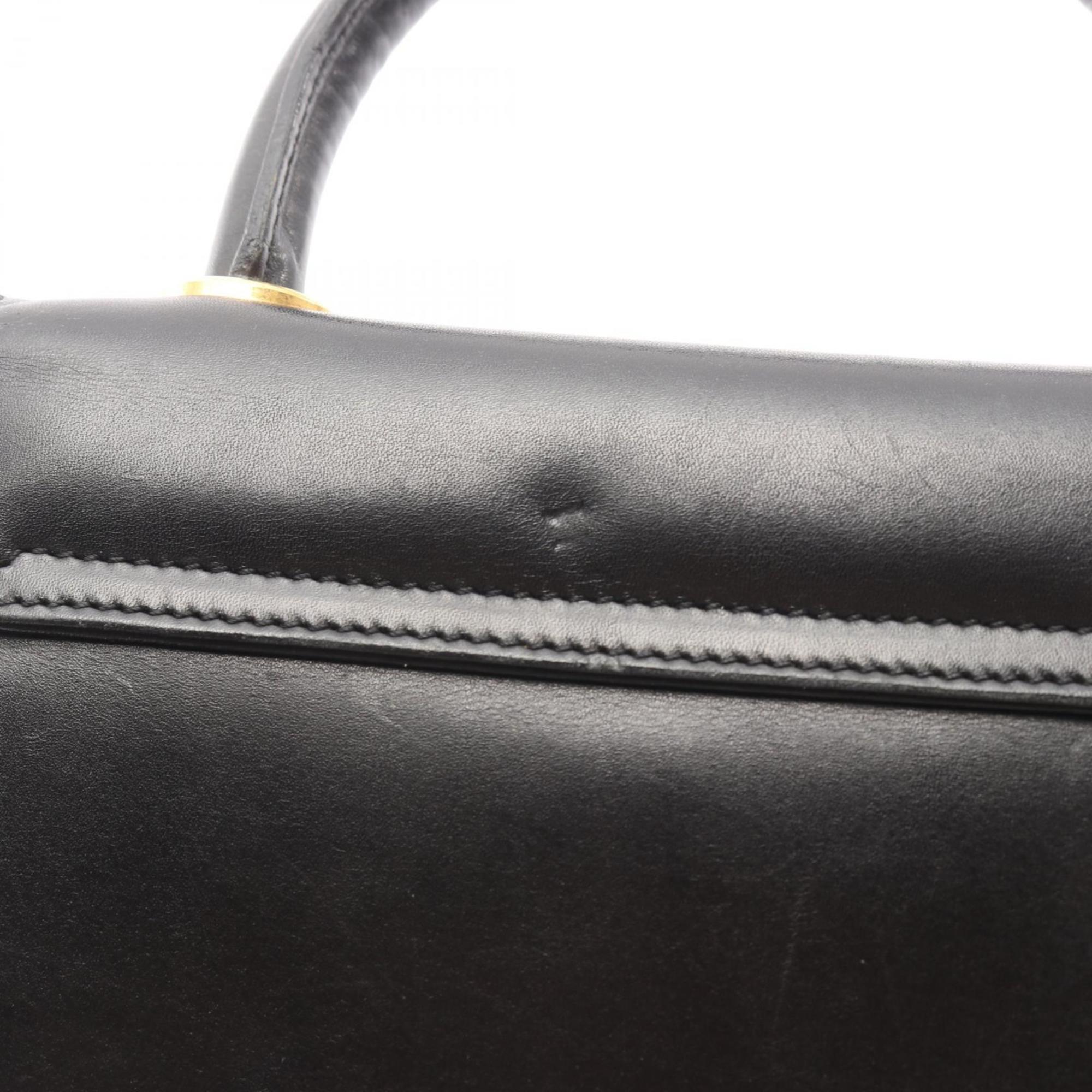 Salvatore Ferragamo Black Leather Handbag (Pre-Owned)