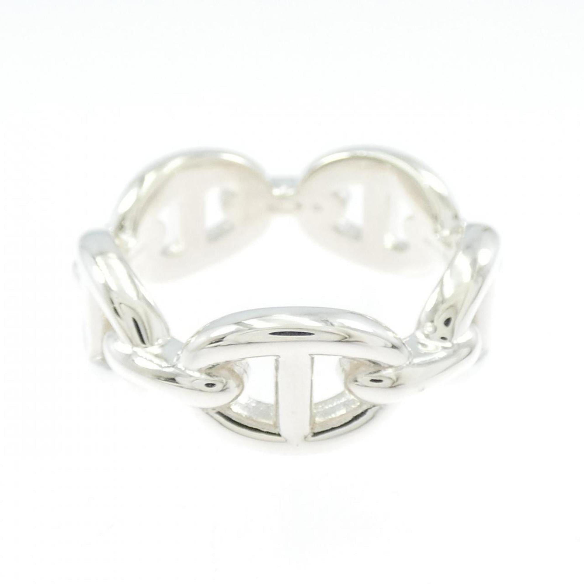 Hermes Silver 925 Band Ring (Pre-Owned)