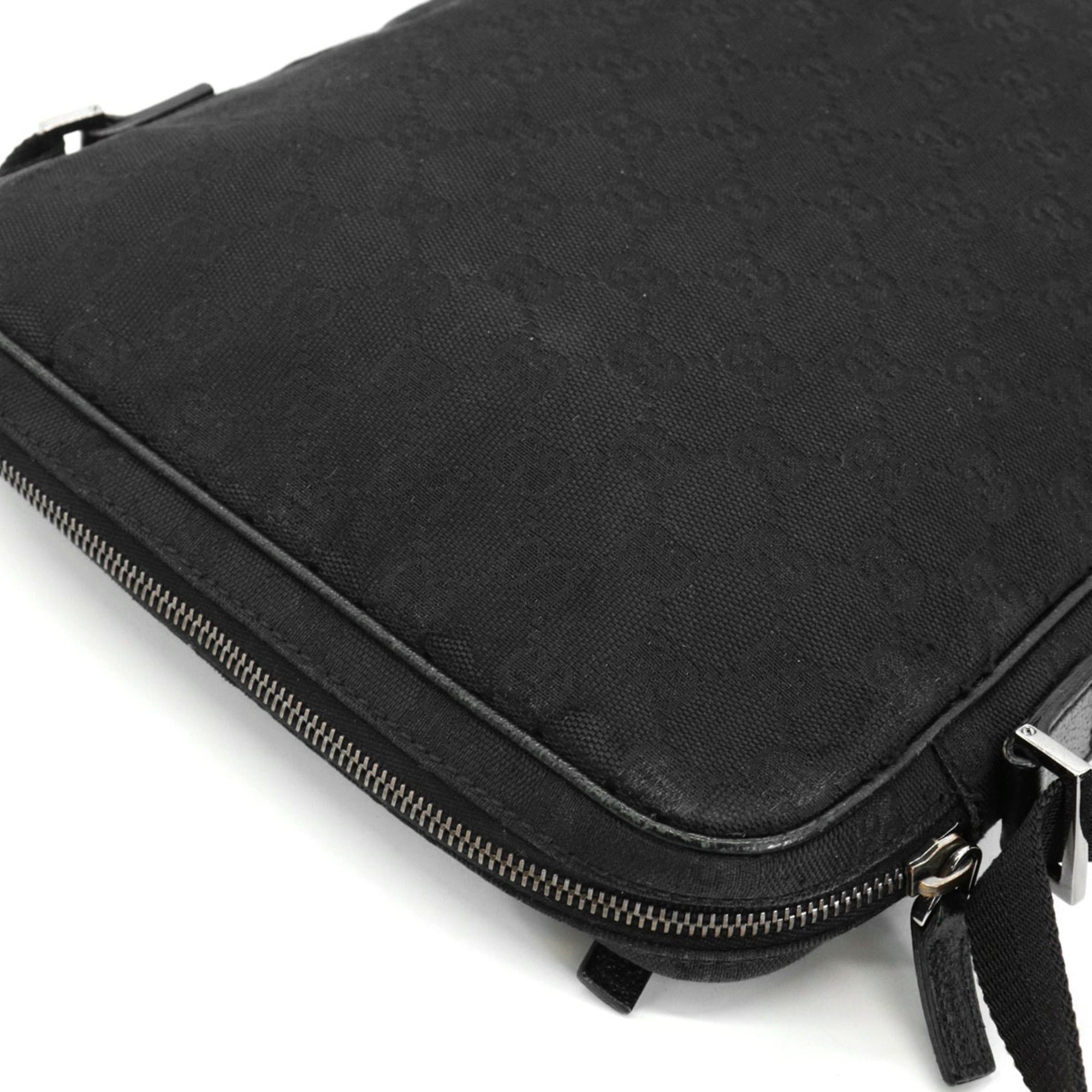 Gucci Gg Canvas Black Gg Canvas Shoulder Bag (Pre-Owned)