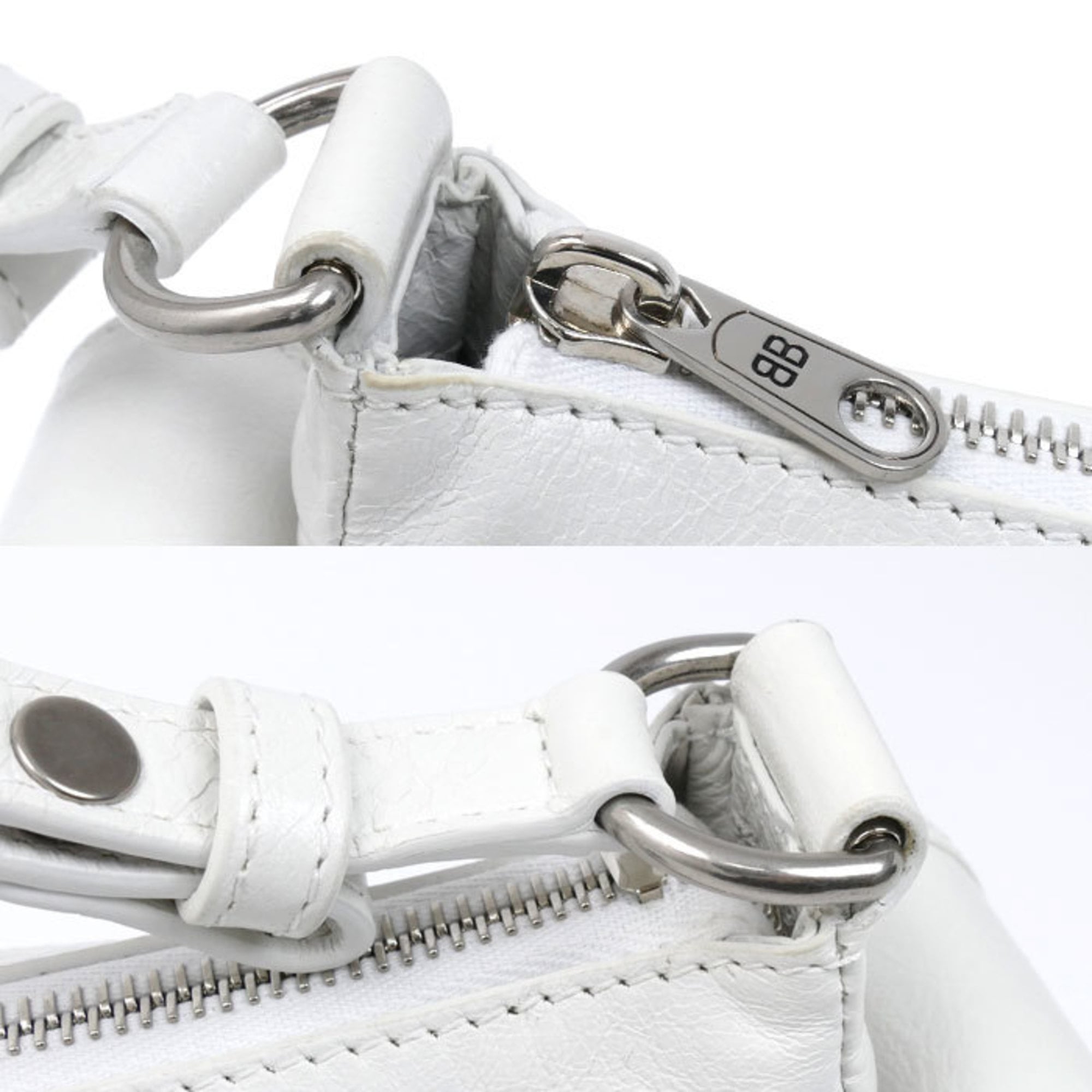 Balenciaga White Leather Shoulder Bag (Pre-Owned)