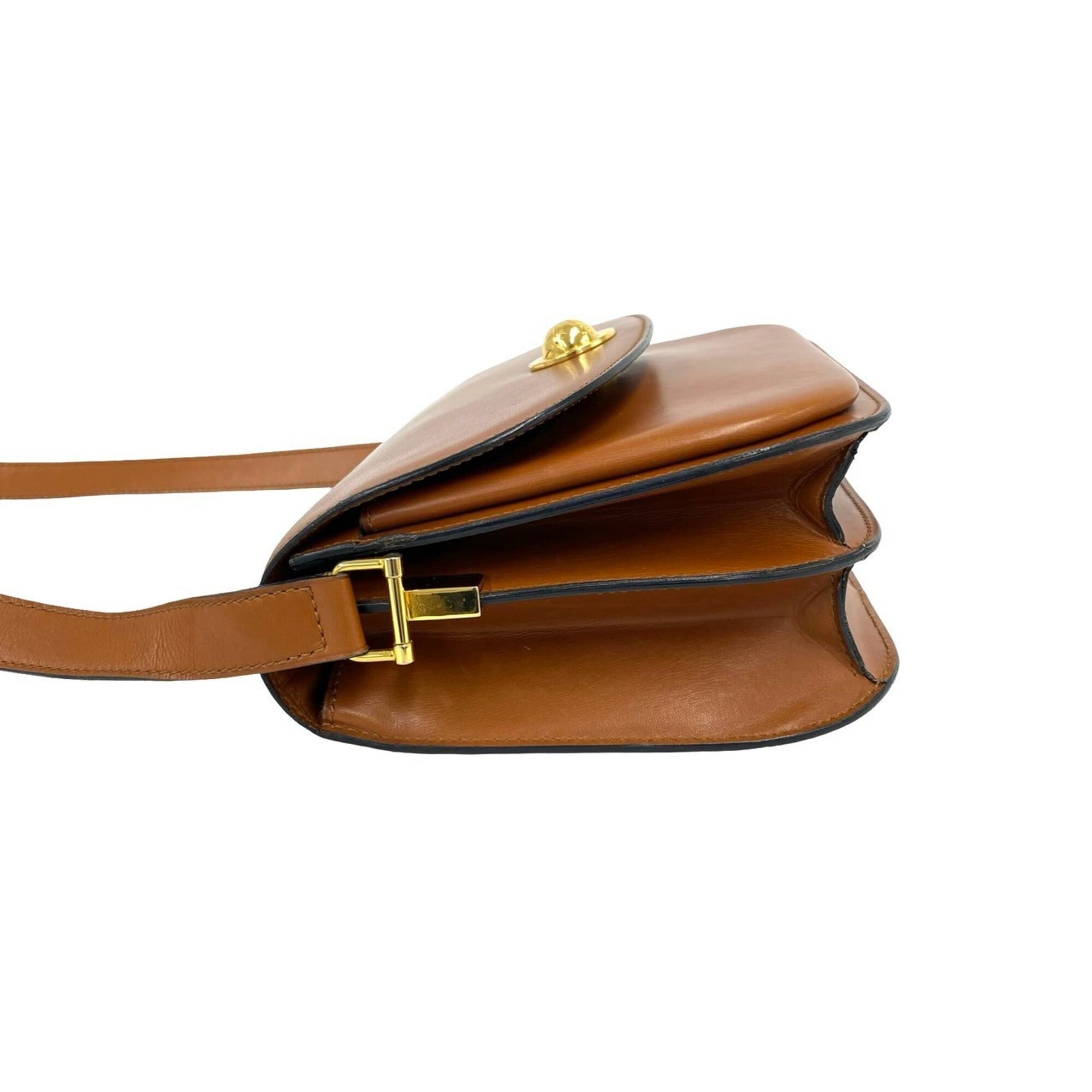 Celine Brown Leather Pochette Shoulder Bag (Pre-Owned)