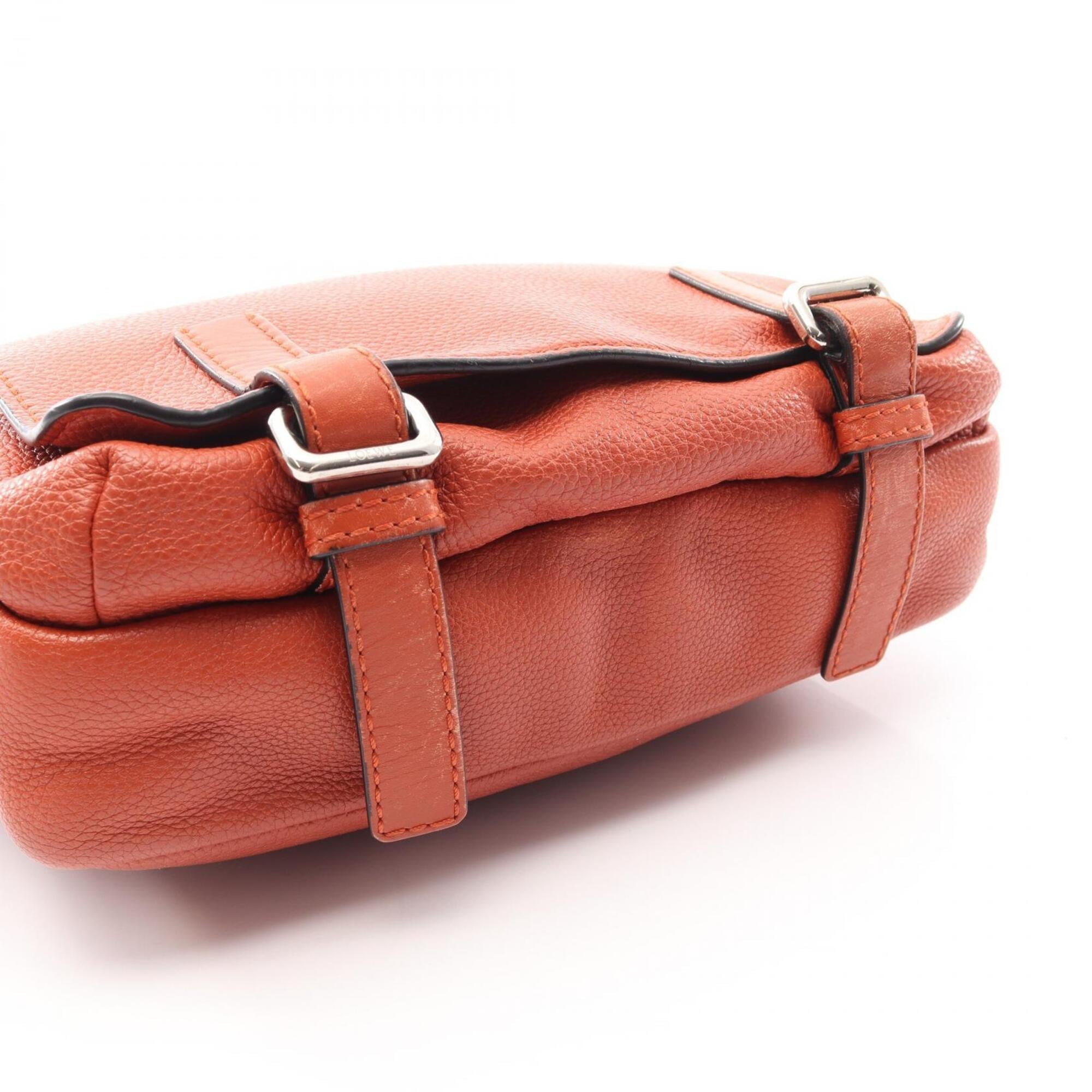 Loewe Brown Leather Handbag Shoulder Bag (Pre-Owned)