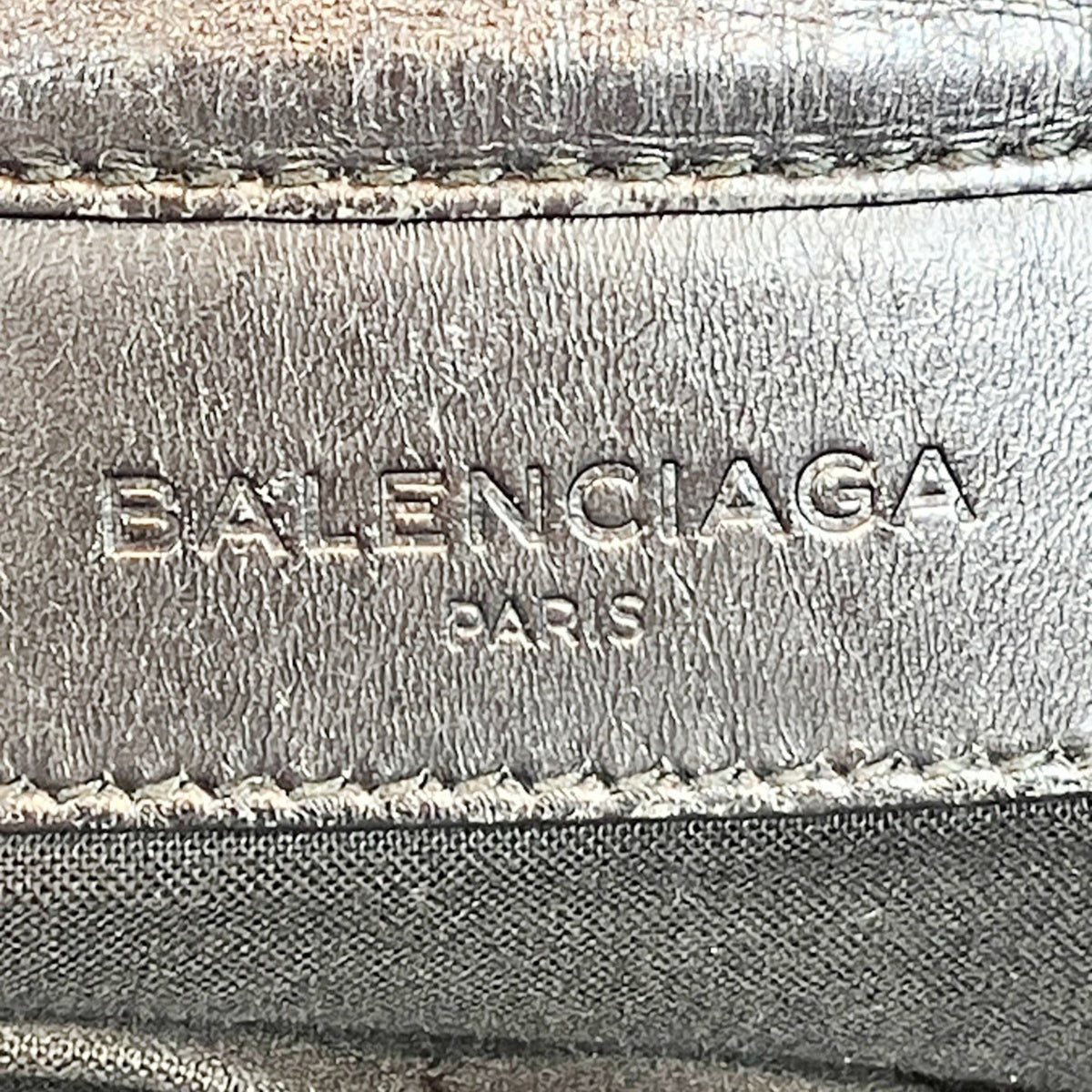 Balenciaga Black White Canvas Leather Shoulder Bag (Pre-Owned)