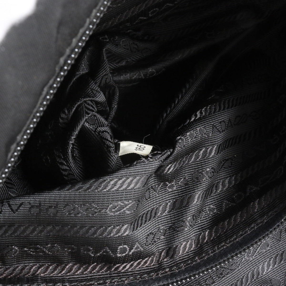 Prada Black Leather Nylon Messenger Bag Shoulder Bag (Pre-Owned)