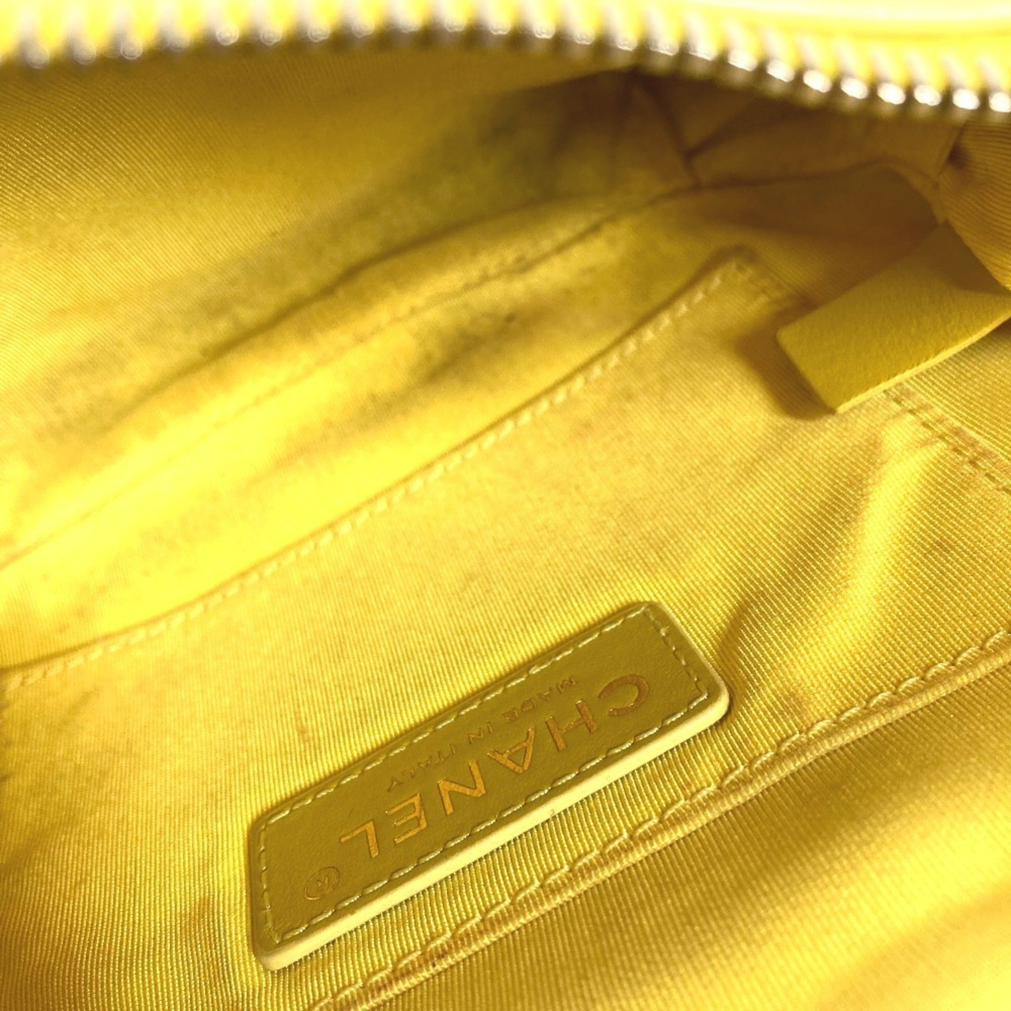 Chanel Matelasse Yellow Leather Sling Bag (Pre-Owned)