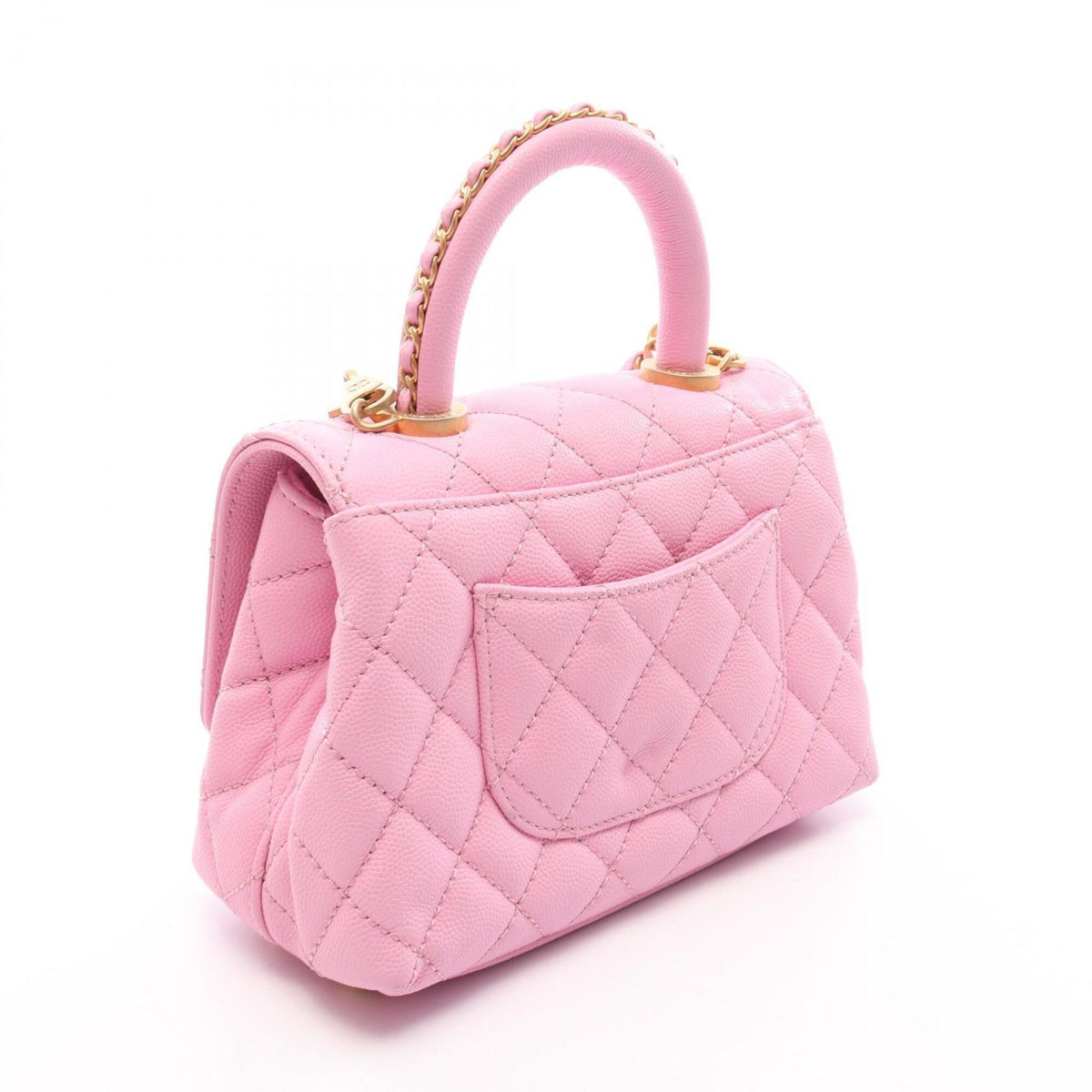 Chanel Pink Grained Calfskin Handbag (Pre-Owned)
