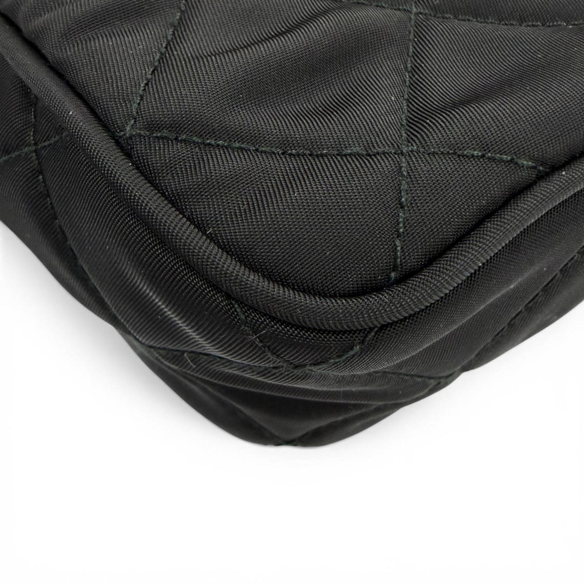 Prada Black Leather Handbag Shoulder Bag (Pre-Owned)