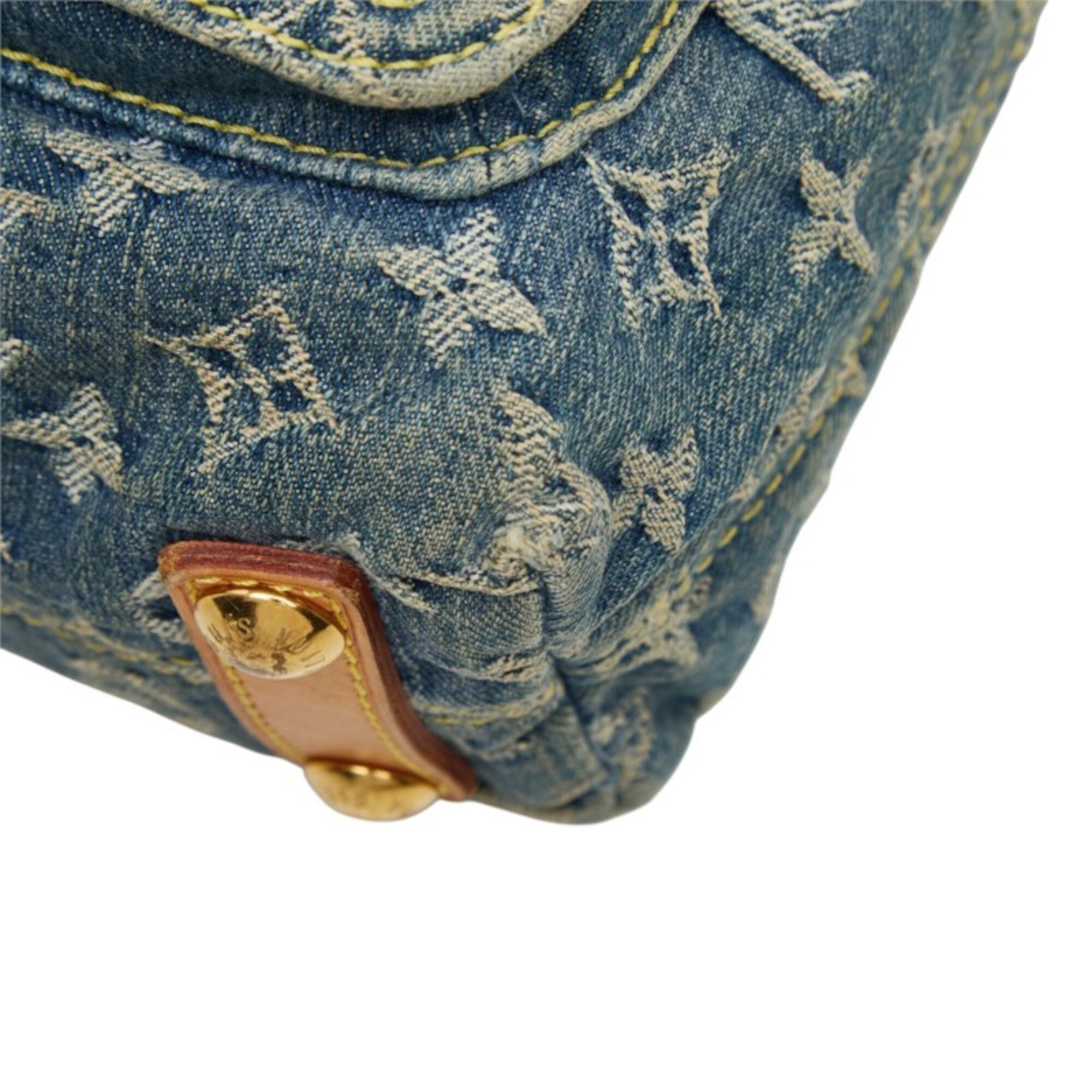 Louis Vuitton Monogram Denim Leather Shoulder Bag (Pre-Owned)