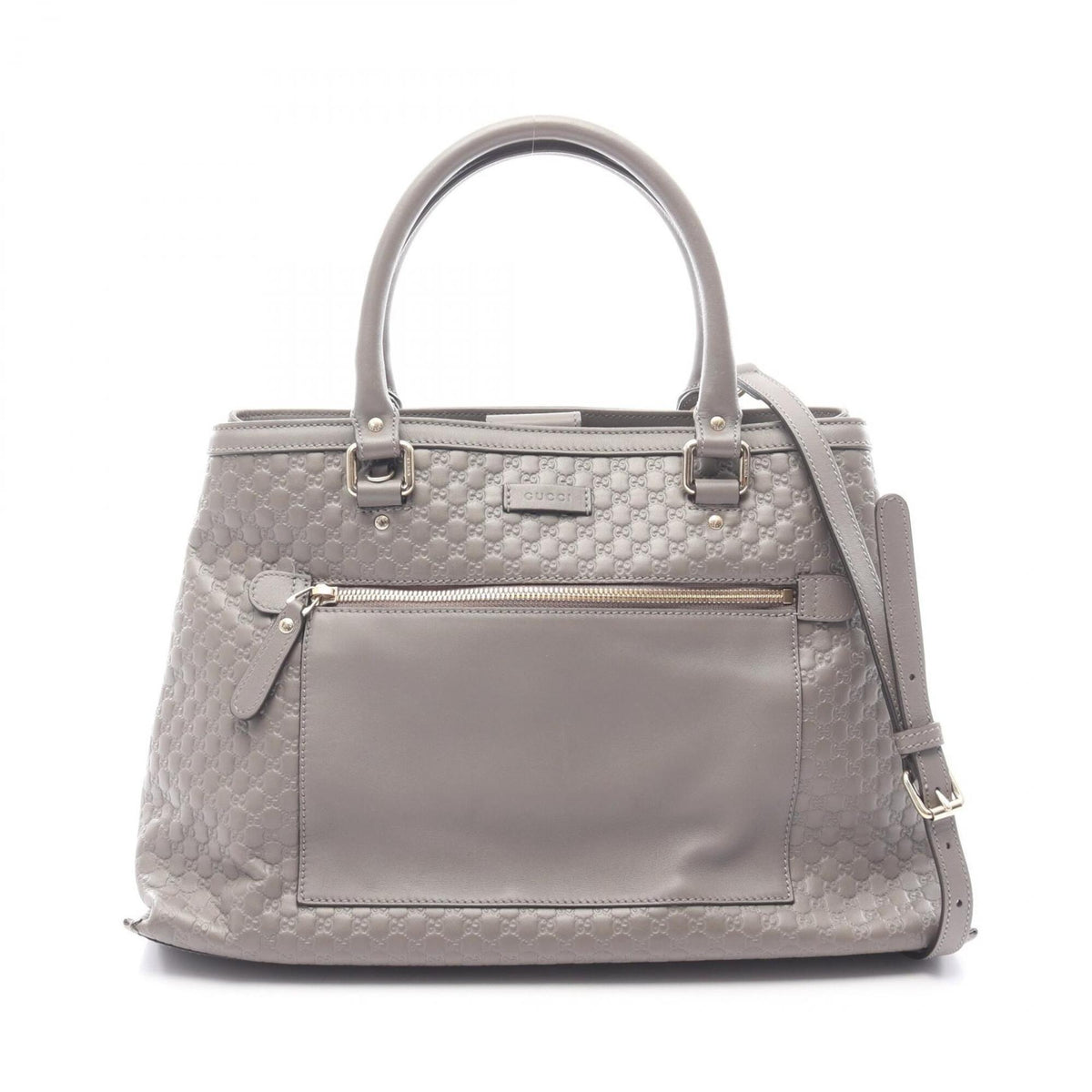 Gucci Gray Leather Handbag (Pre-Owned)