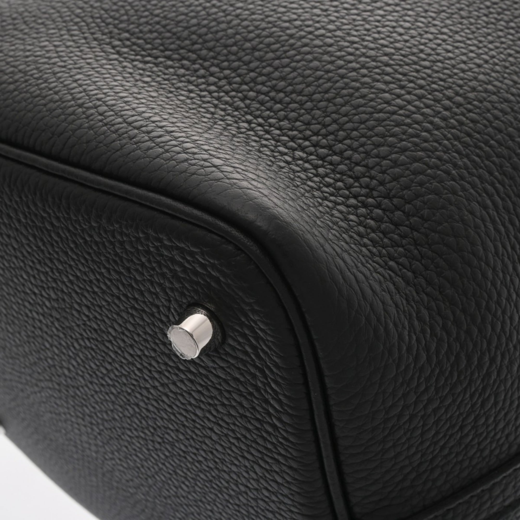 Hermes Black Taurillon Clemence Leather Handbag (Pre-Owned)