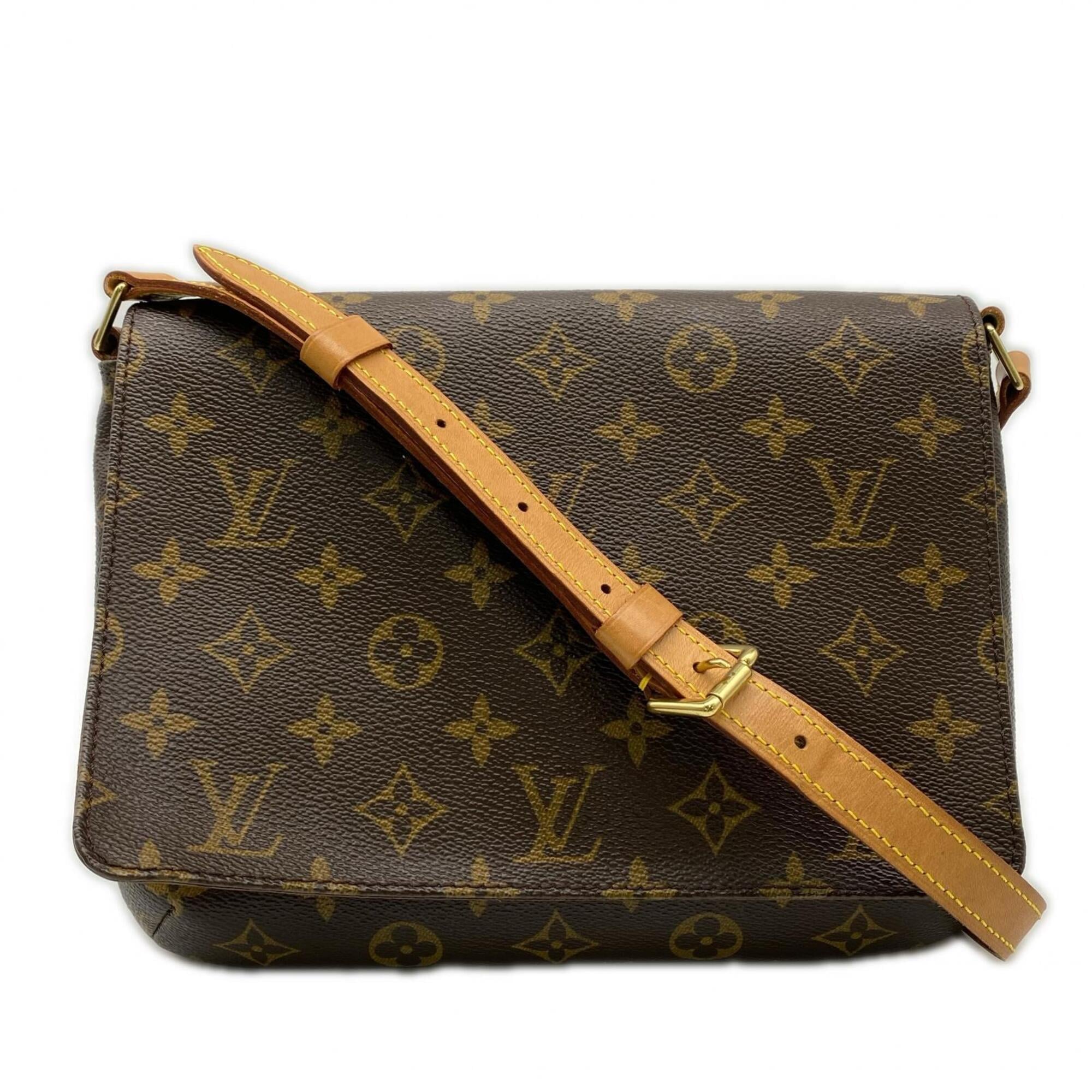 Louis Vuitton Monogram Brown Coated Canvas Leather Shoulder Bag (Pre-Owned)