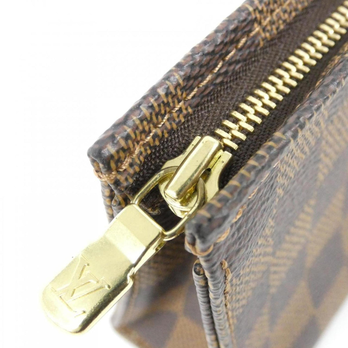 Louis Vuitton Brown Coated Canvas Handbag Pouch (Pre-Owned)